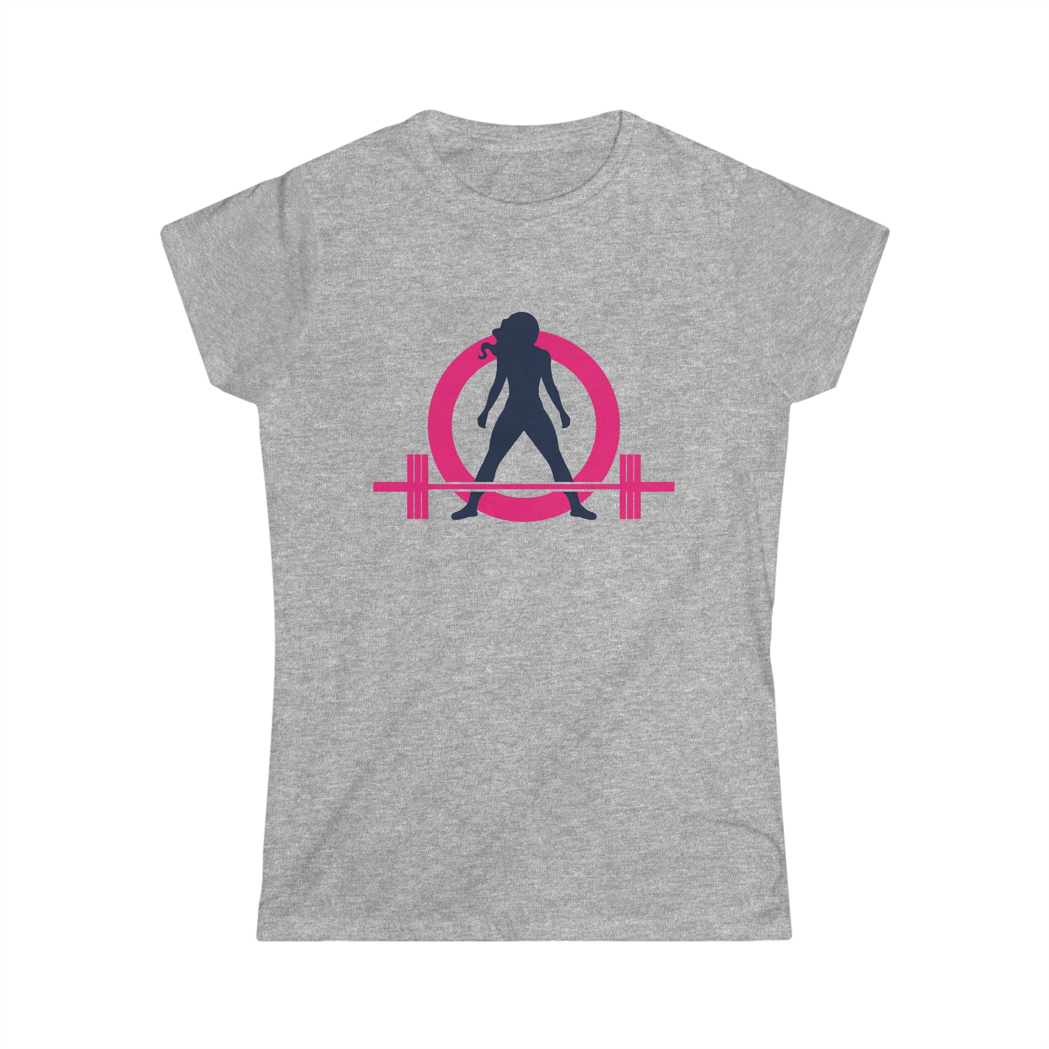 Coffee & A Barbell - Women's Softstyle Tee - Classic Color Logo