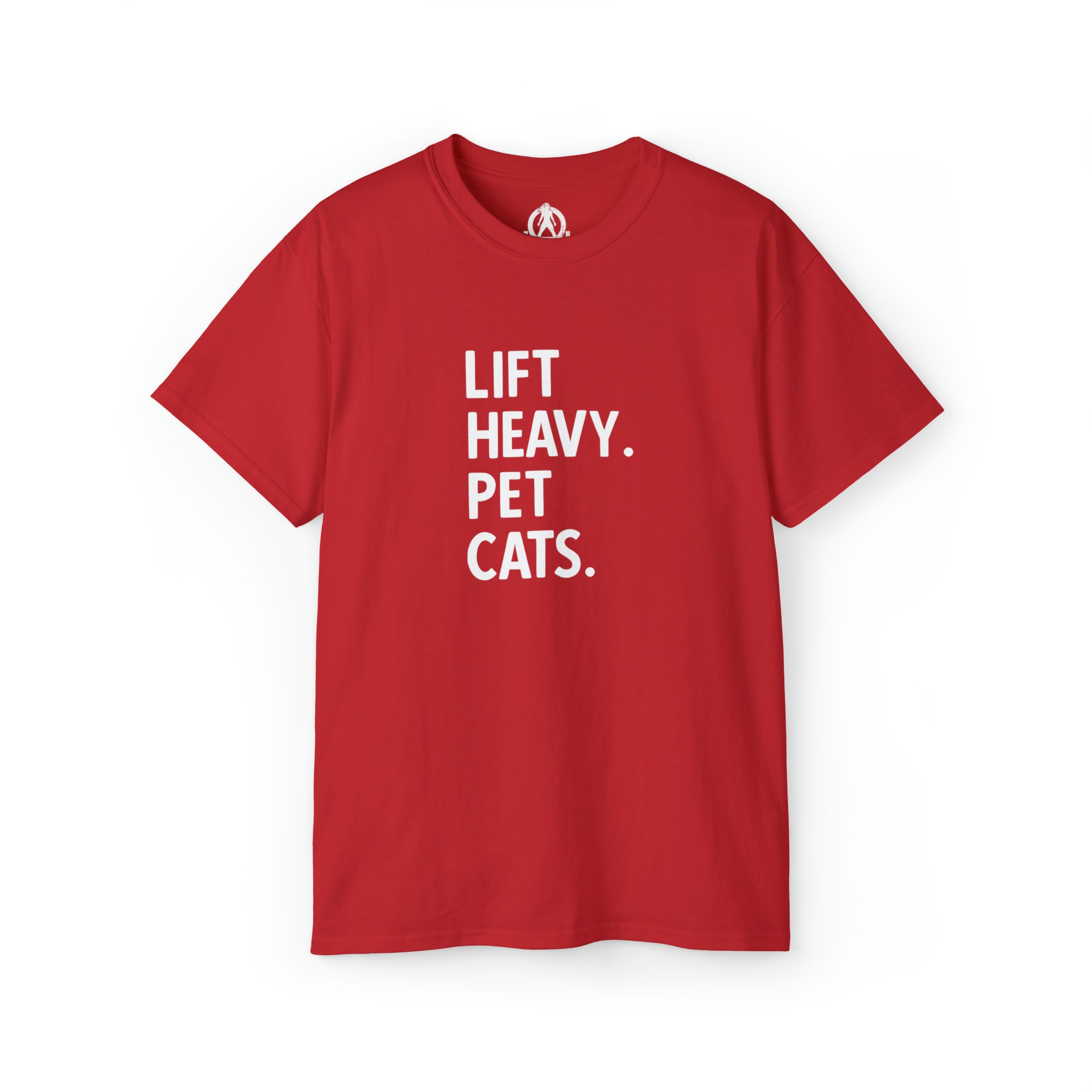 Lift Heavy Pet Cats - Unisex Ultra Cotton Tee - White Logo