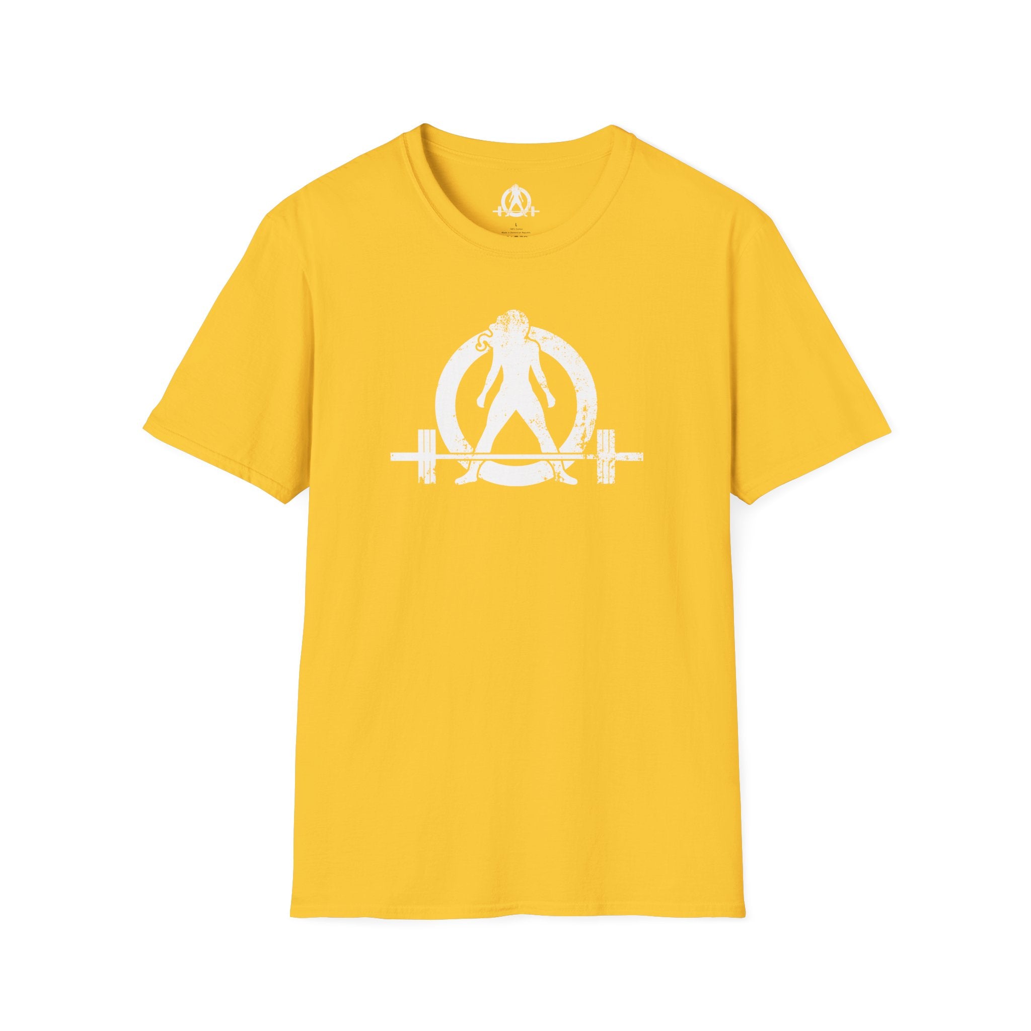 Unisex Softstyle T-Shirt - White Distressed Logo - Plain Back (BEST SELLER)