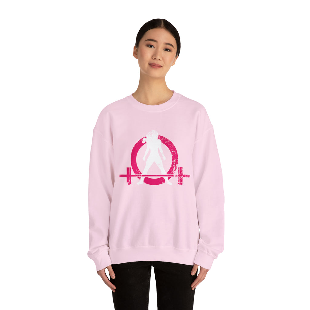 Distressed Logo - Unisex Heavy Blend™ Crewneck Sweatshirt - Inverted Color Logo
