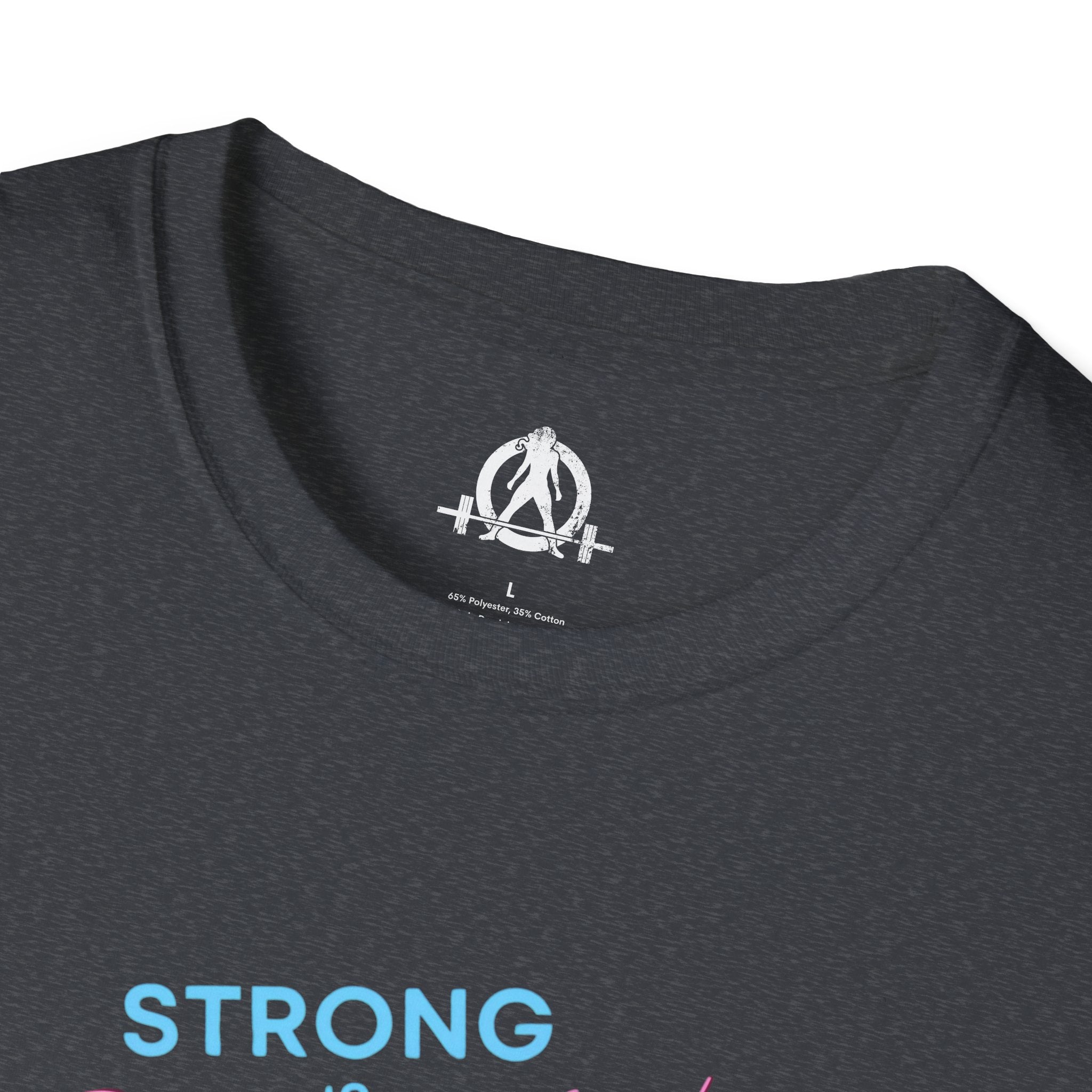 Strong Is Beautiful - Comic - Unisex Softstyle T-Shirt - White Print on Front Plain Back