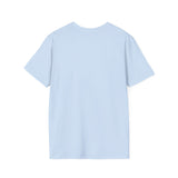 45 + 45 = 135 - Unisex Softstyle T-Shirt - Black Print on Front Plain Back
