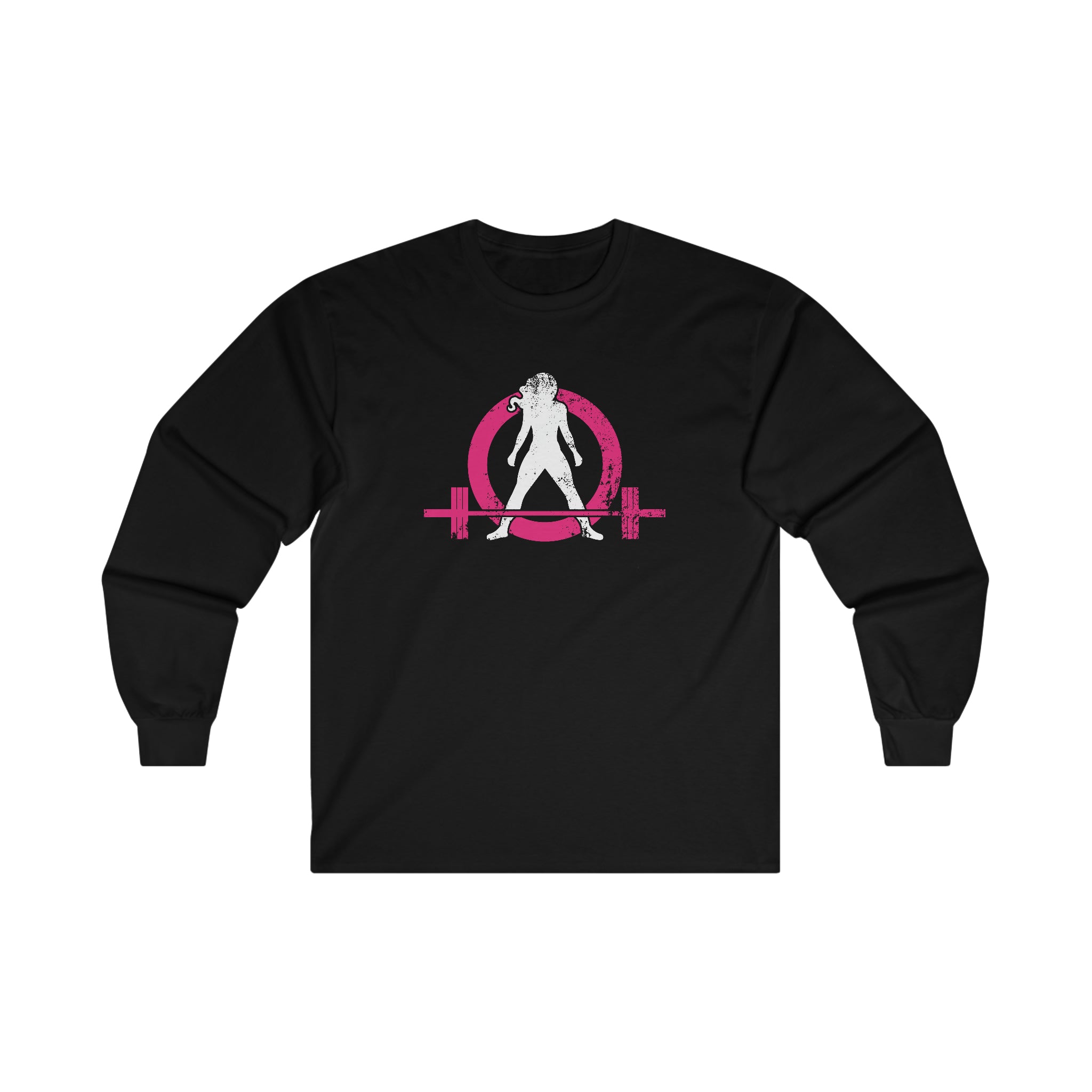 Distressed - Ultra Cotton Long Sleeve Tee - Color Logo