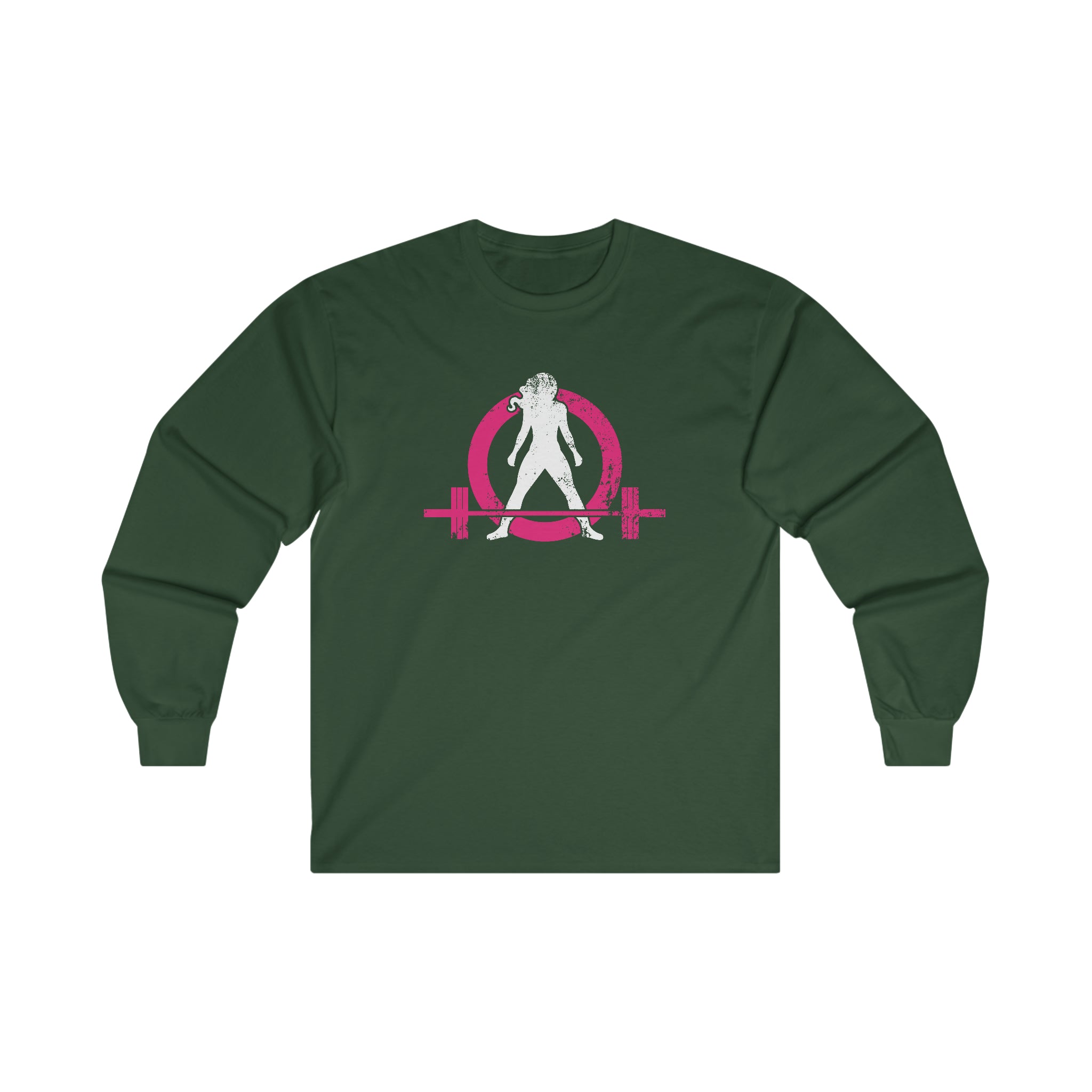 Distressed - Ultra Cotton Long Sleeve Tee - Color Logo