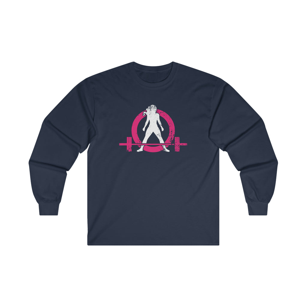 Distressed - Ultra Cotton Long Sleeve Tee - Color Logo