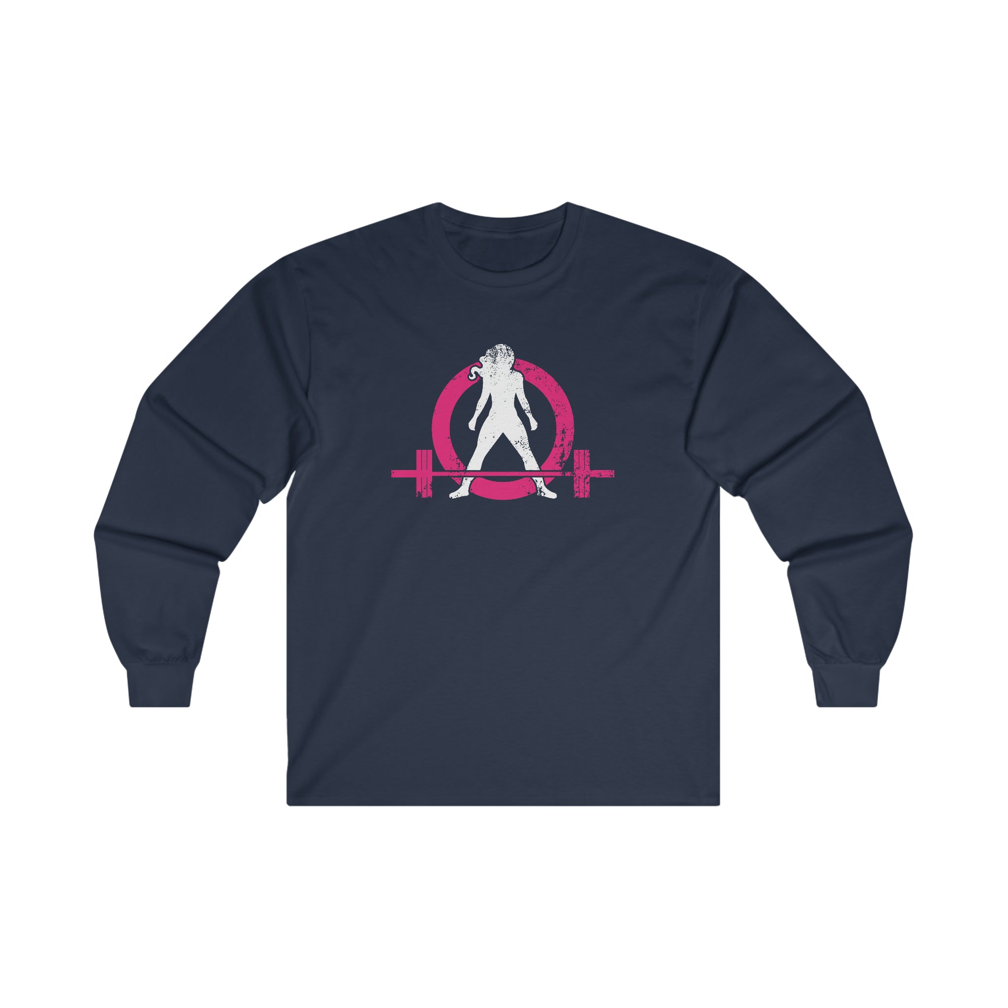 Distressed - Ultra Cotton Long Sleeve Tee - Color Logo
