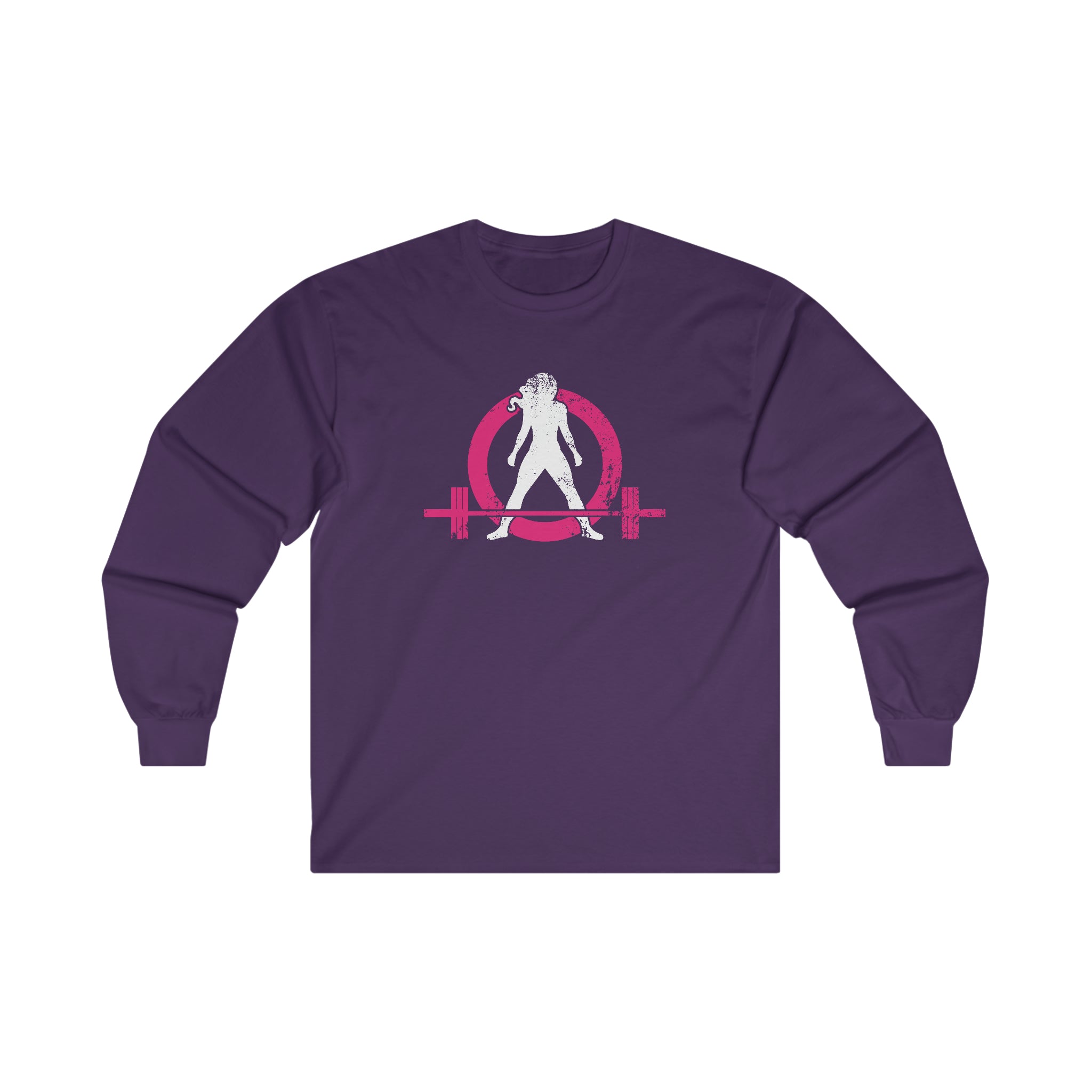 Distressed - Ultra Cotton Long Sleeve Tee - Color Logo