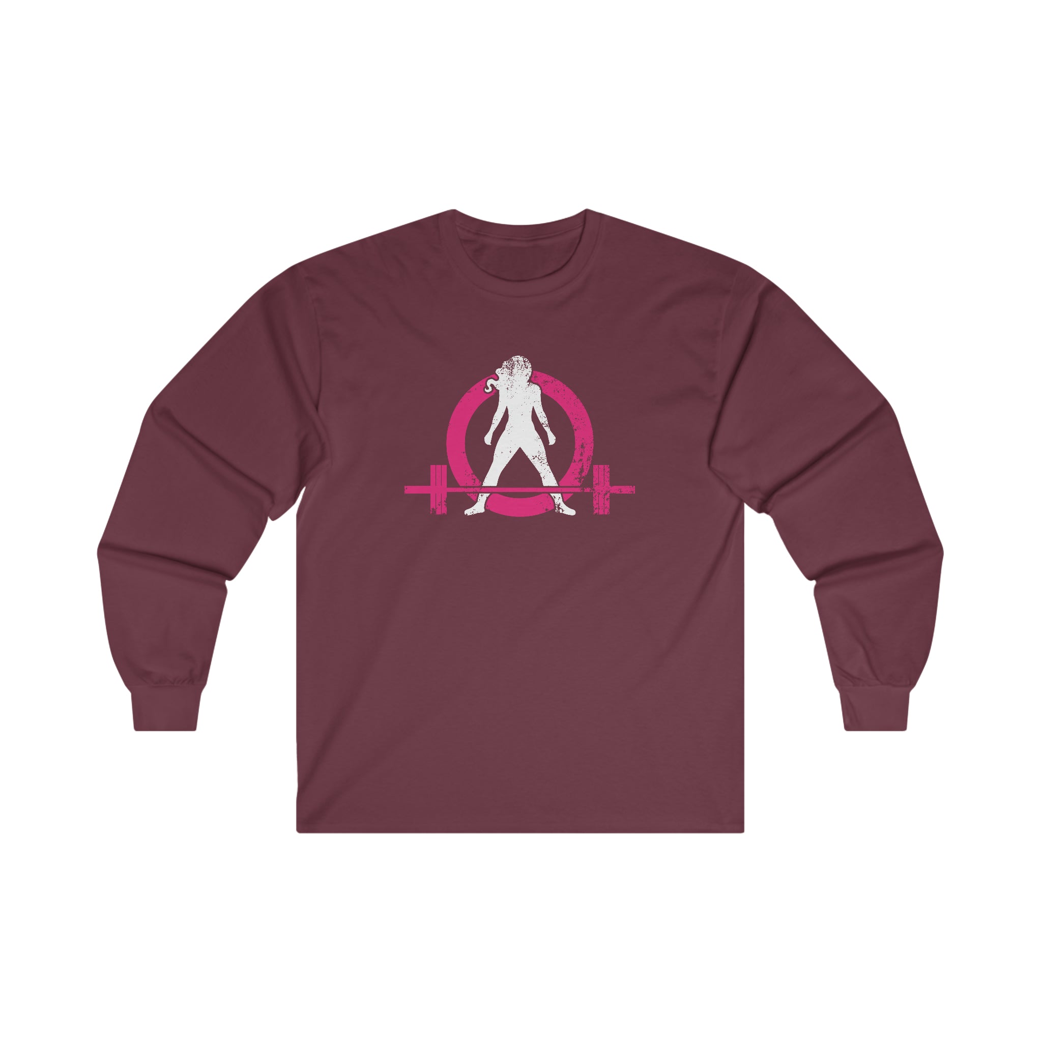 Distressed - Ultra Cotton Long Sleeve Tee - Color Logo