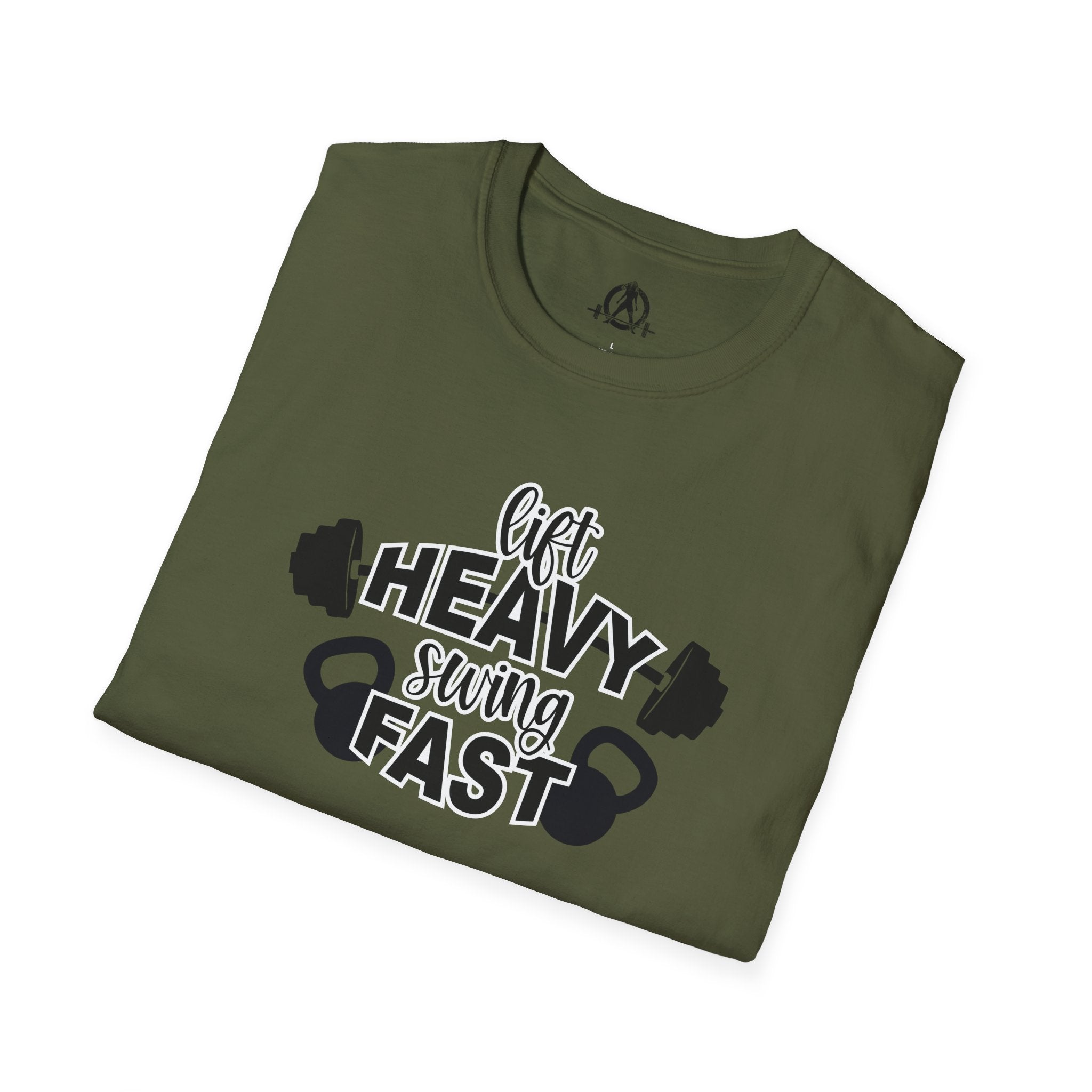 Lift Heavy Swing Fast - Unisex Softstyle T-Shirt - Logo Front