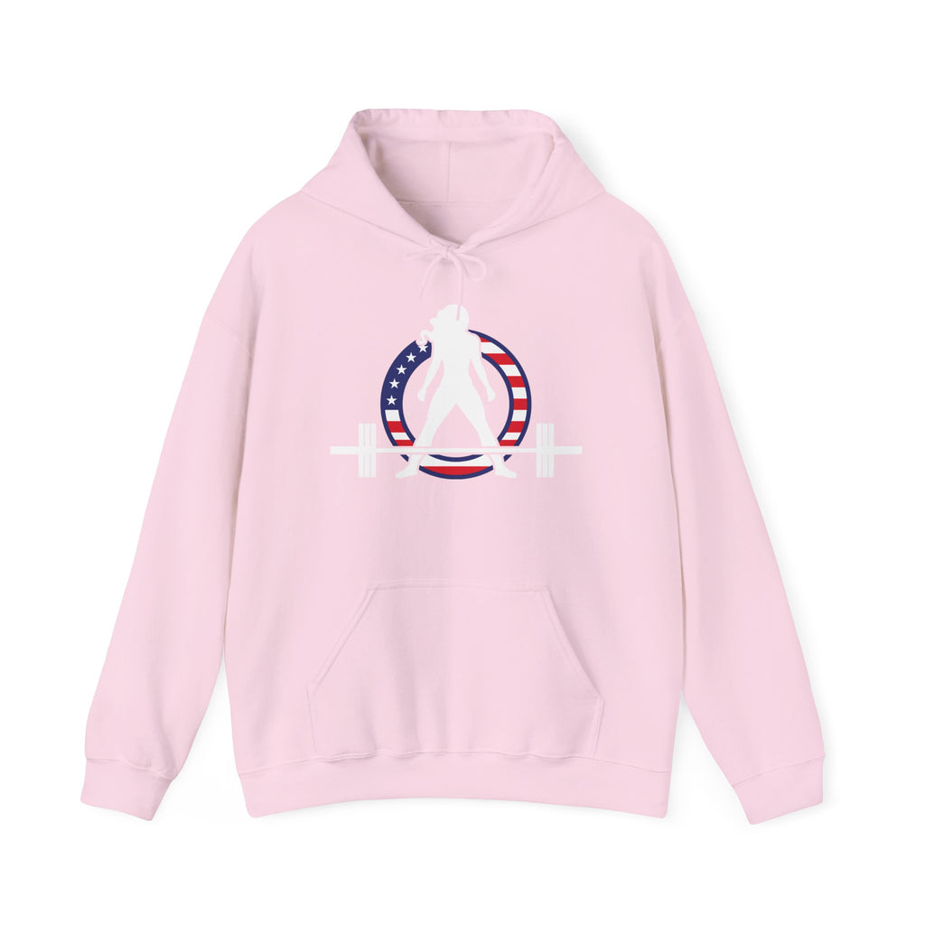 USA Logo - Unisex Heavy Blend Hooded Sweatshirt - USA Logo Dark - Plain Back