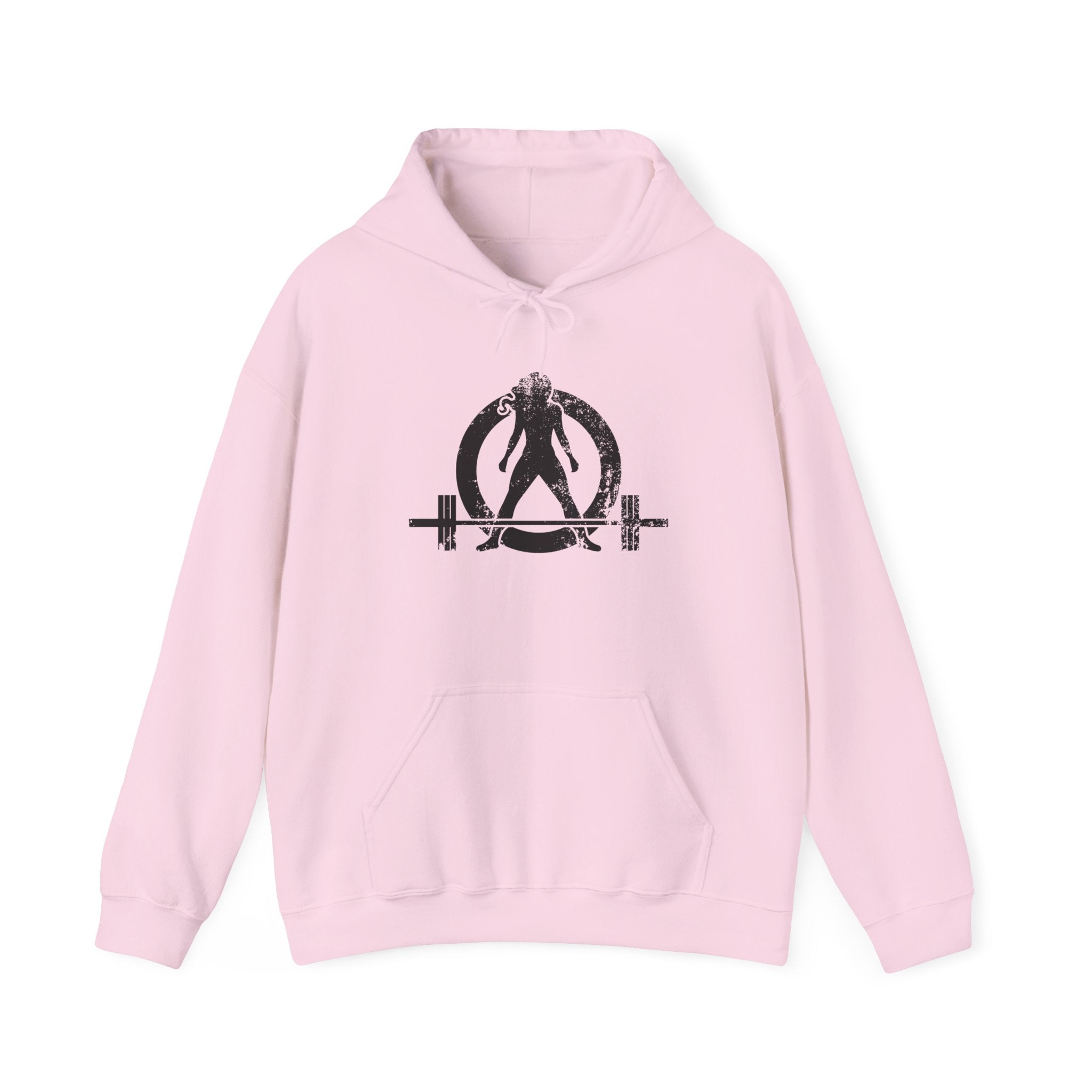 WWLW Distressed Black Logo Hoodie – Unisex Heavy Blend