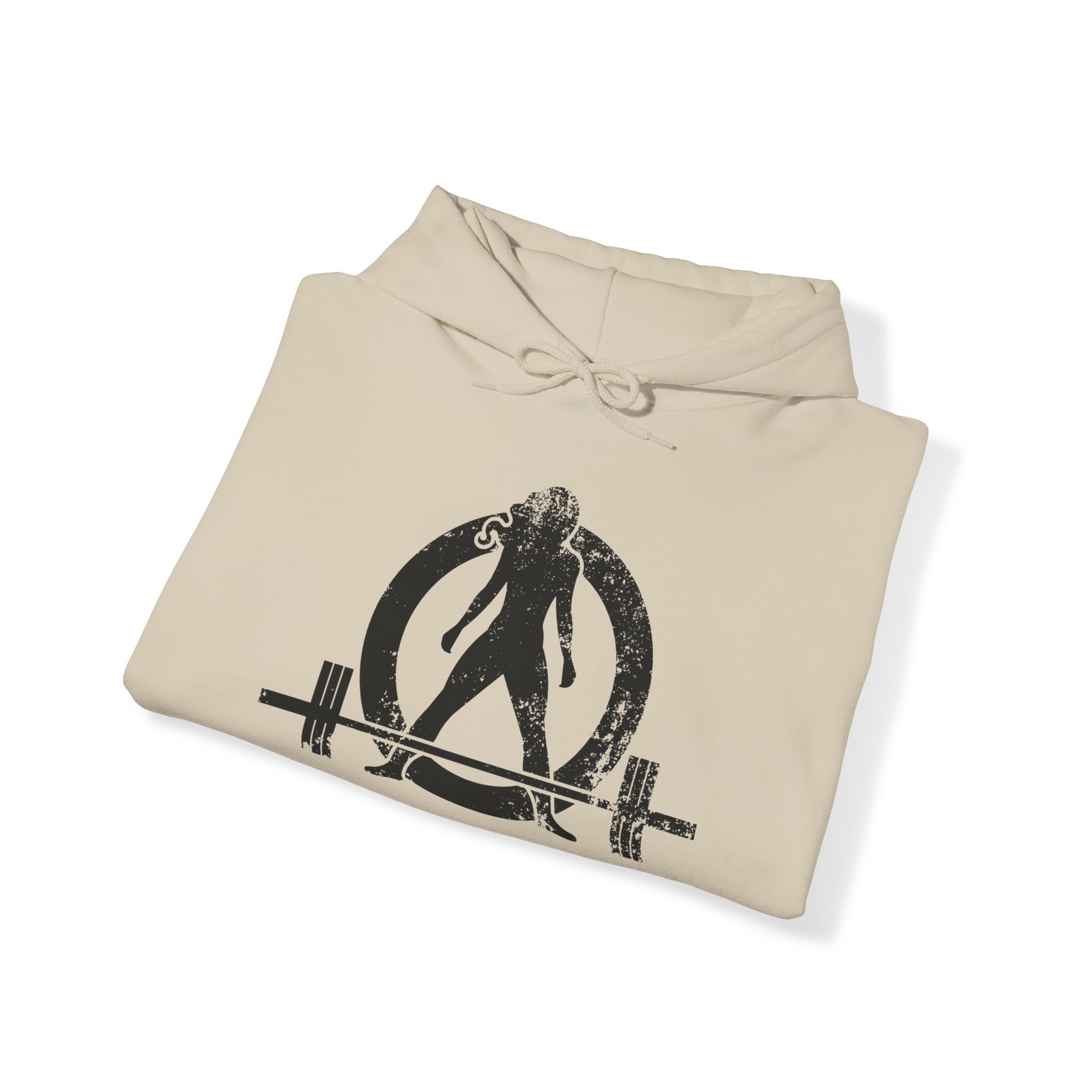 Kick Your Ass - Unisex Heavy Blend Hooded Sweatshirt  - Distressed White Logo Front & Back
