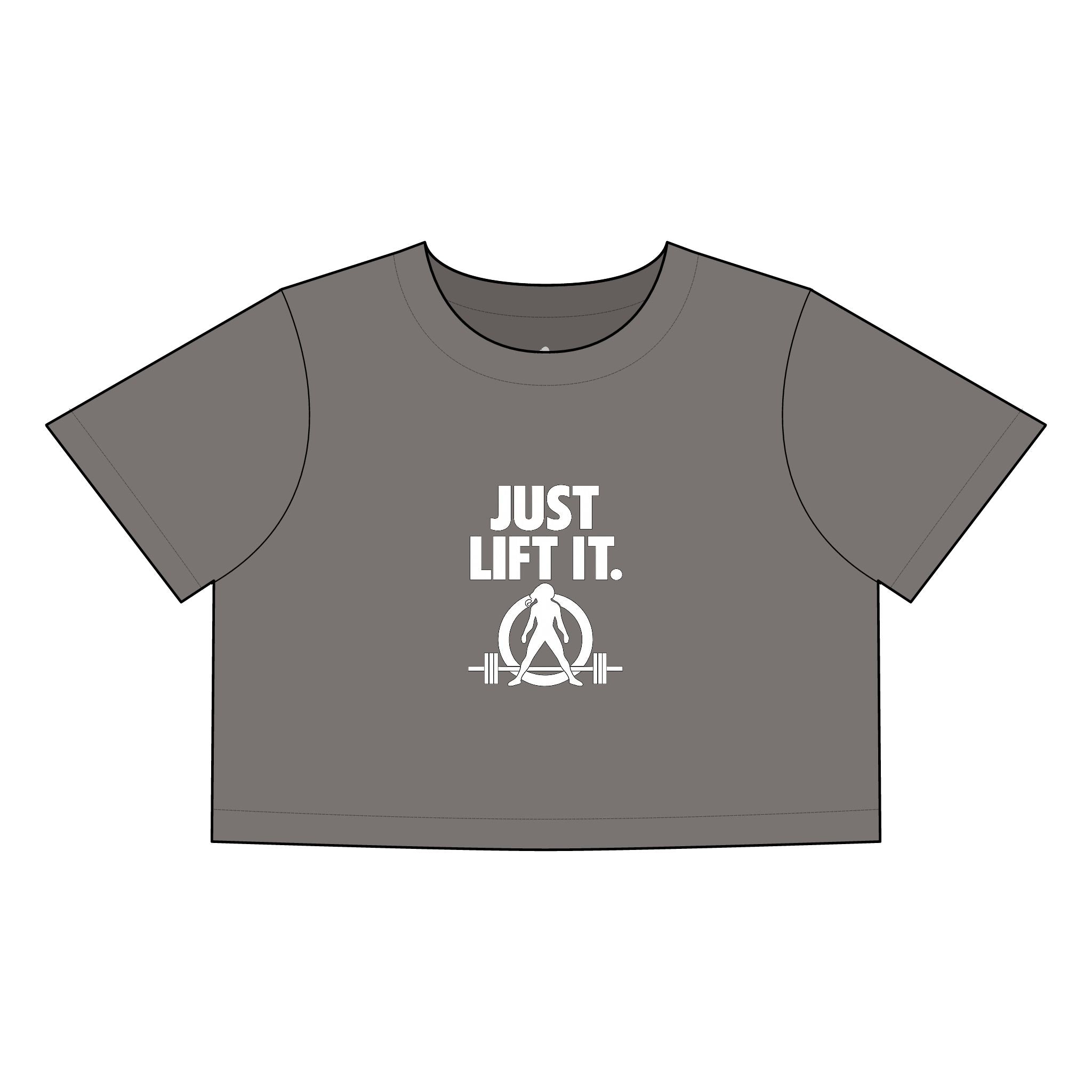 Just Lift It - Women's Faded Crop Tee