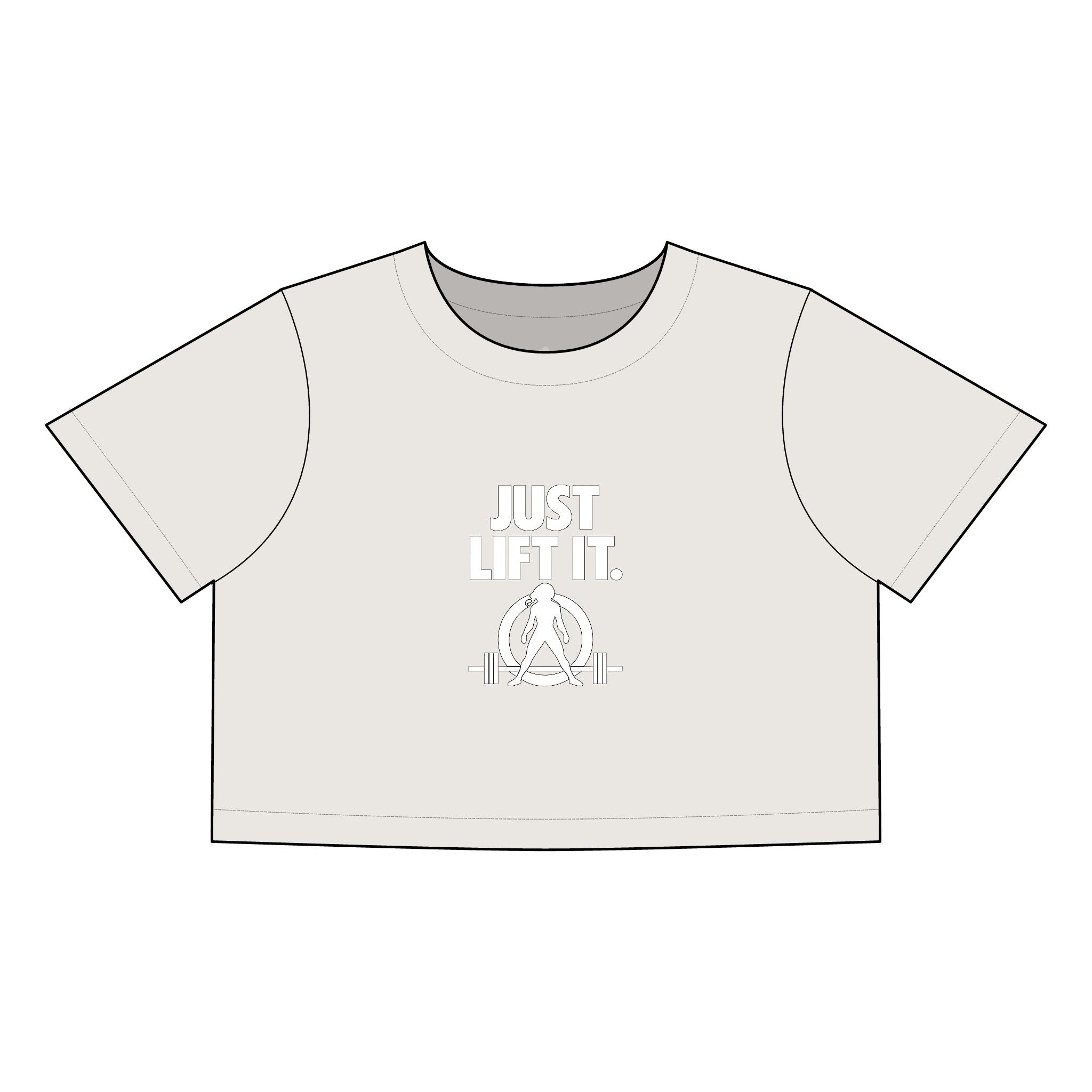 Just Lift It - Women's Faded Crop Tee