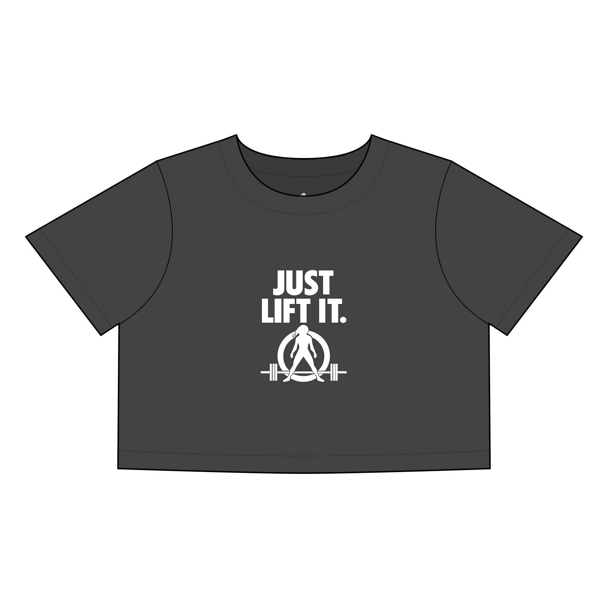 Just Lift It - Women's Faded Crop Tee