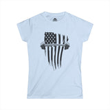 USA Barbell - Women's Softstyle Tee - Black Front Logo