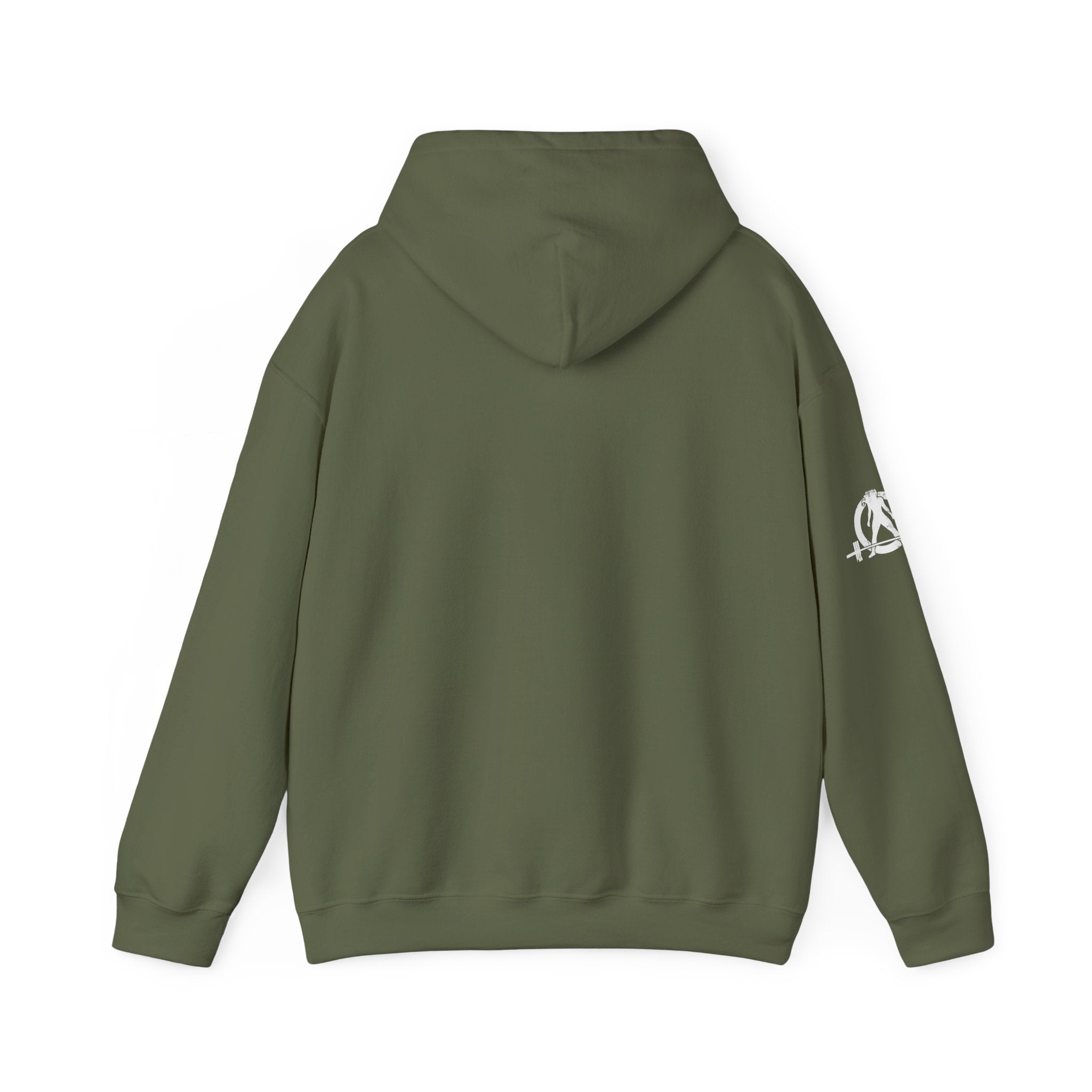 She is STRONG - Unisex Heavy Blend Hooded Sweatshirt - White Logo