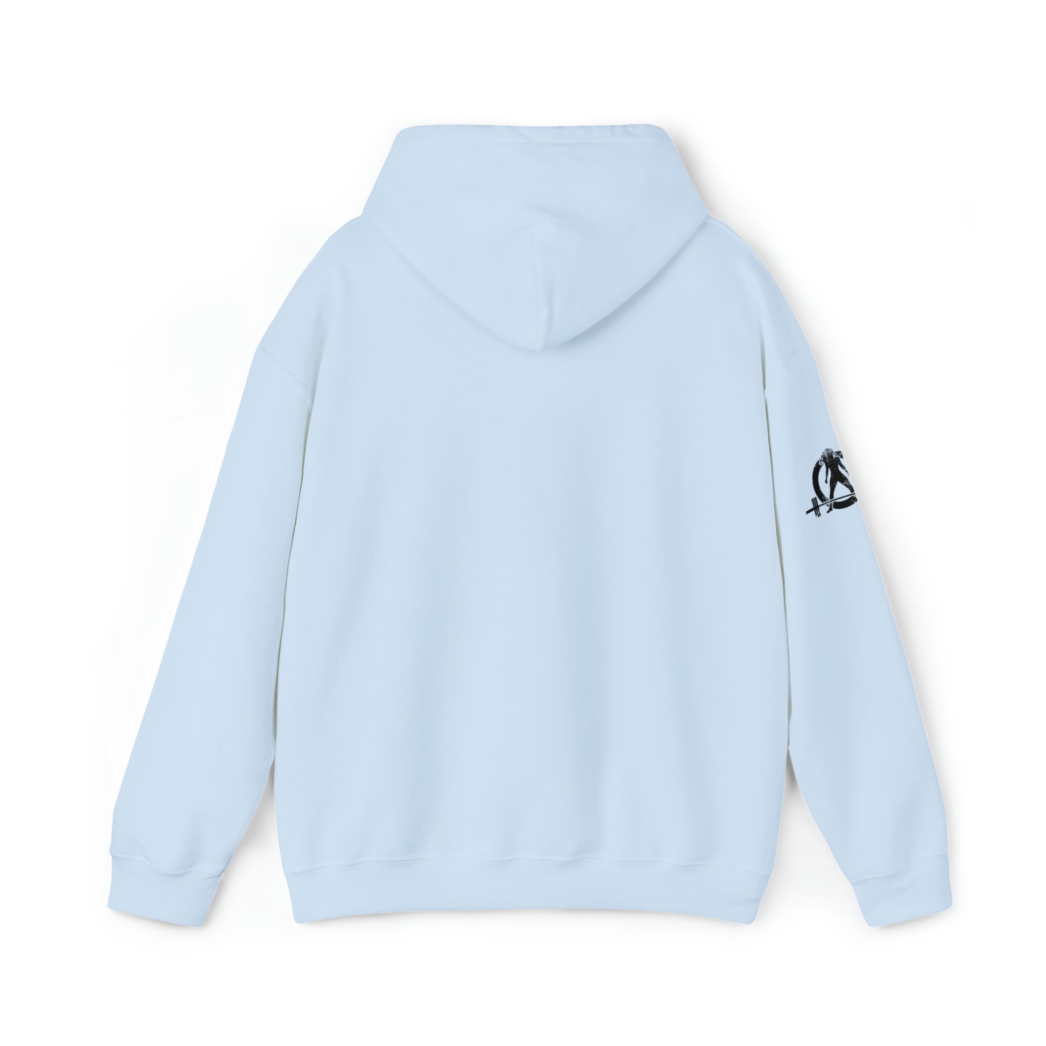I Could Deadlift You. - Unisex Heavy Blend Hooded Sweatshirt - Black Logo - Right Shoulder - Plain Back