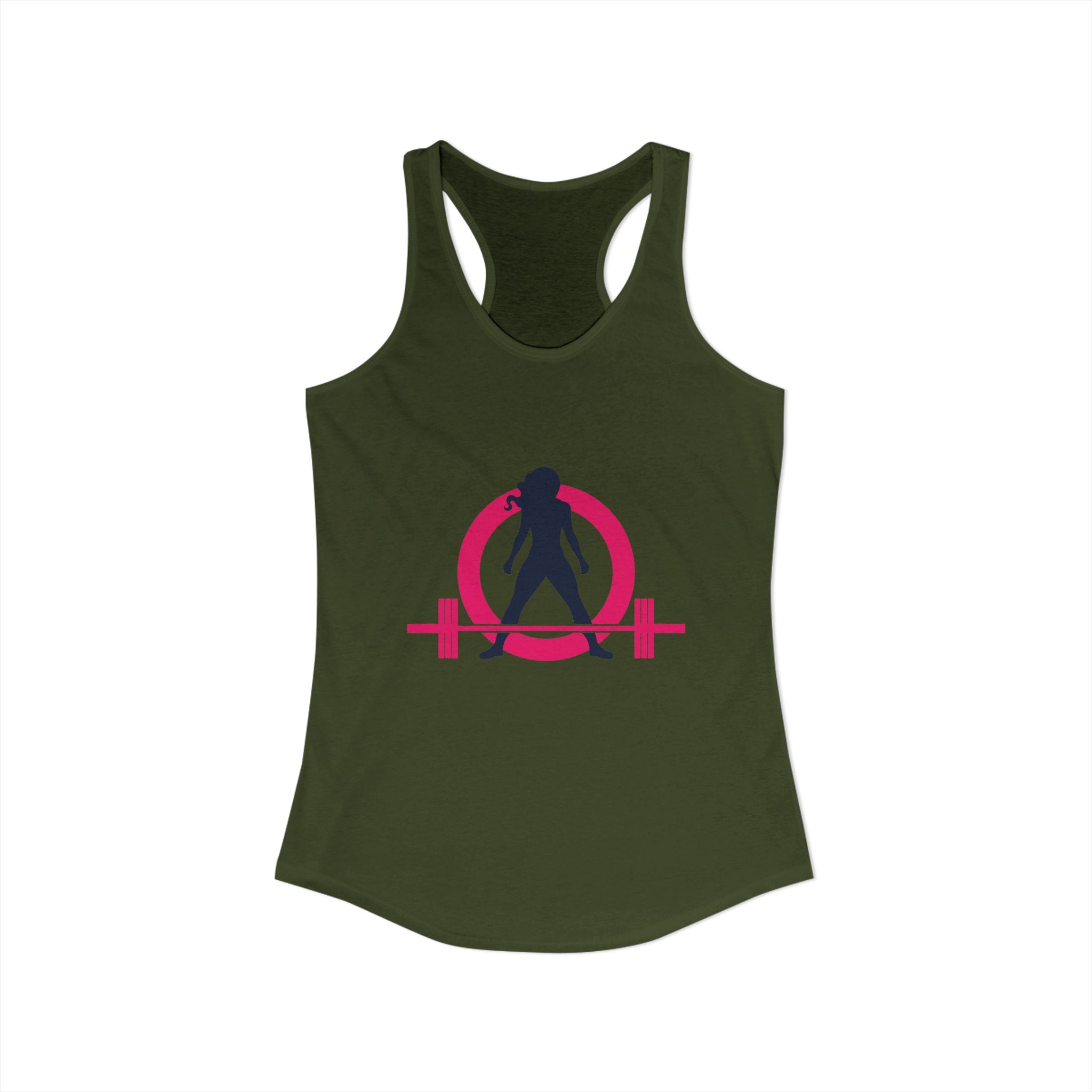 Women's Ideal Racerback Tank - Classic Logo Dark - Plain Back