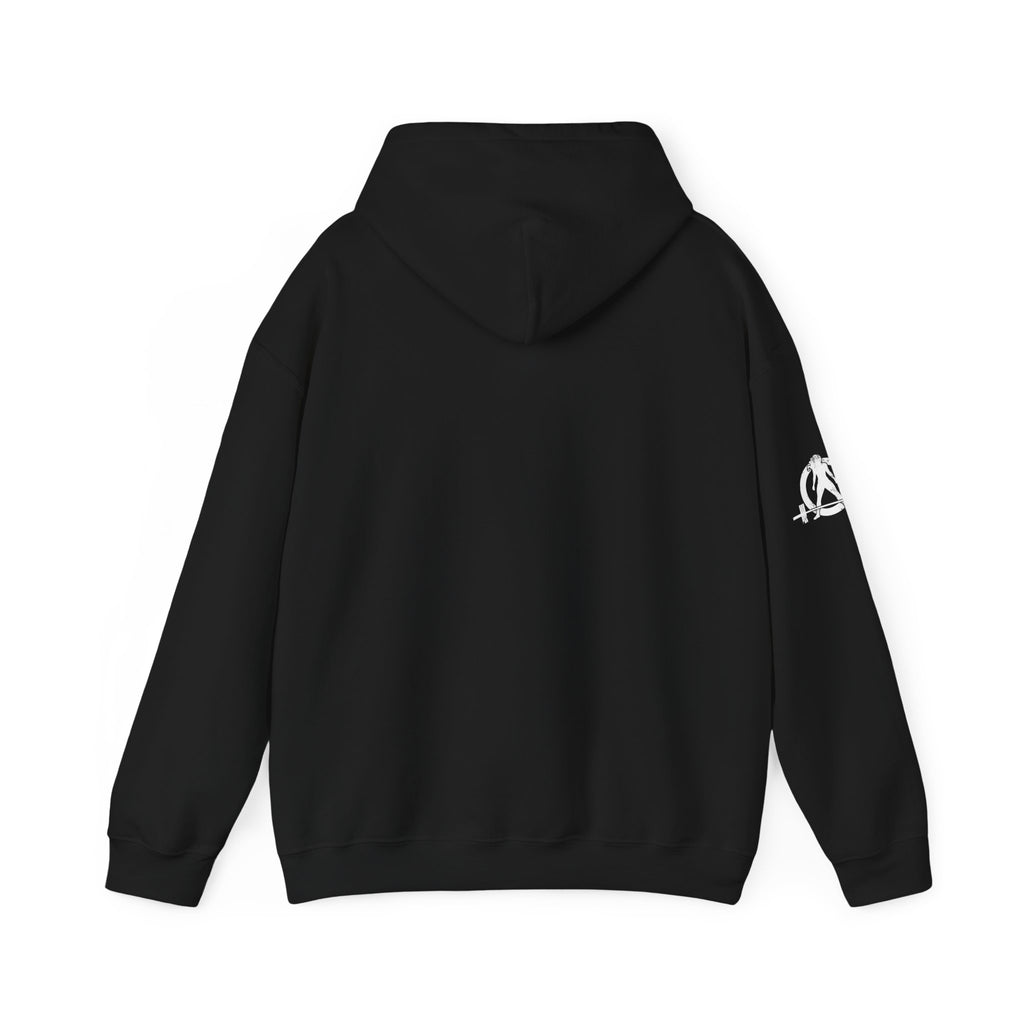Cardio = Lift Weights Faster - Unisex Heavy Blend Hooded Sweatshirt - White Print on Front
