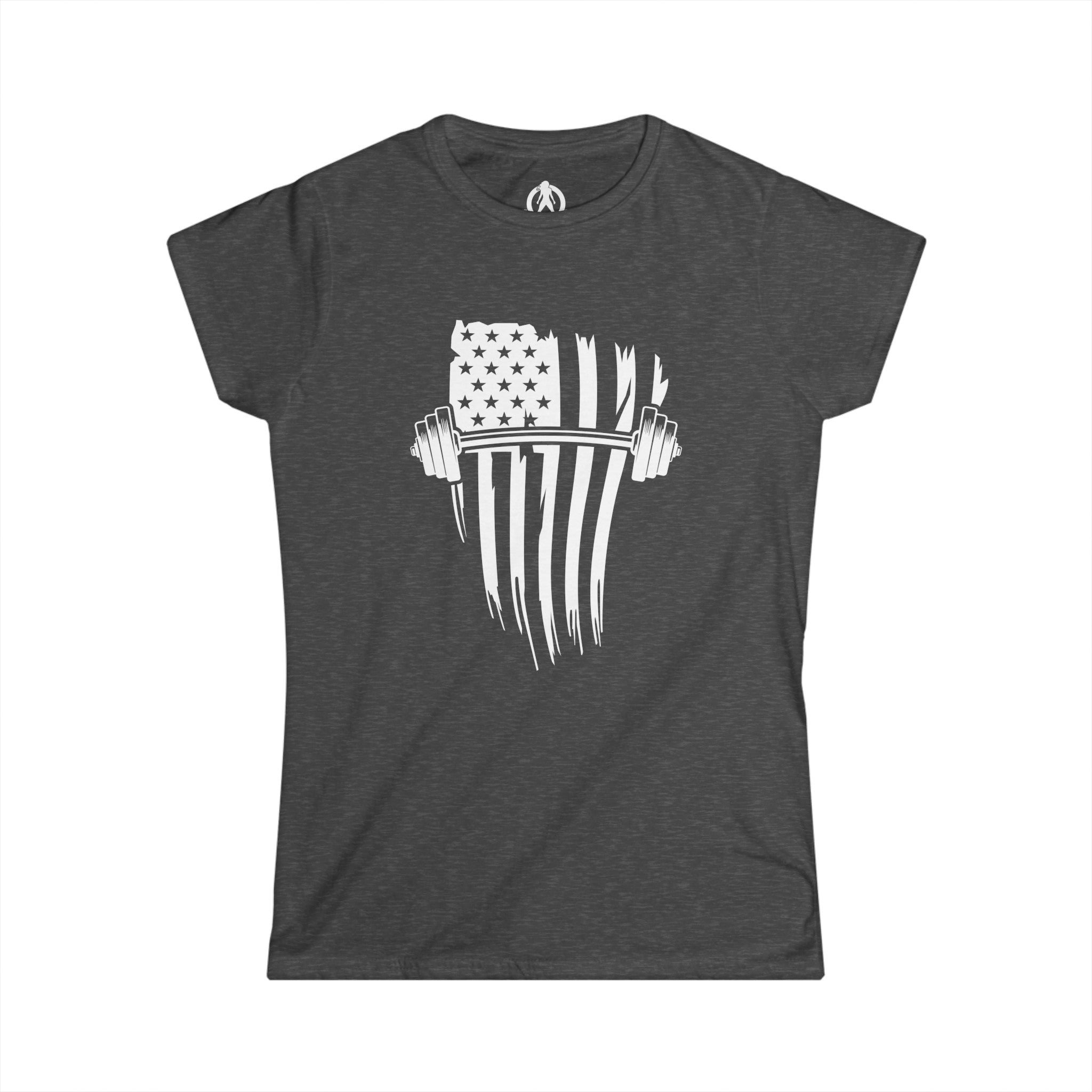 USA Barbell - Women's Softstyle Tee - White Front Logo