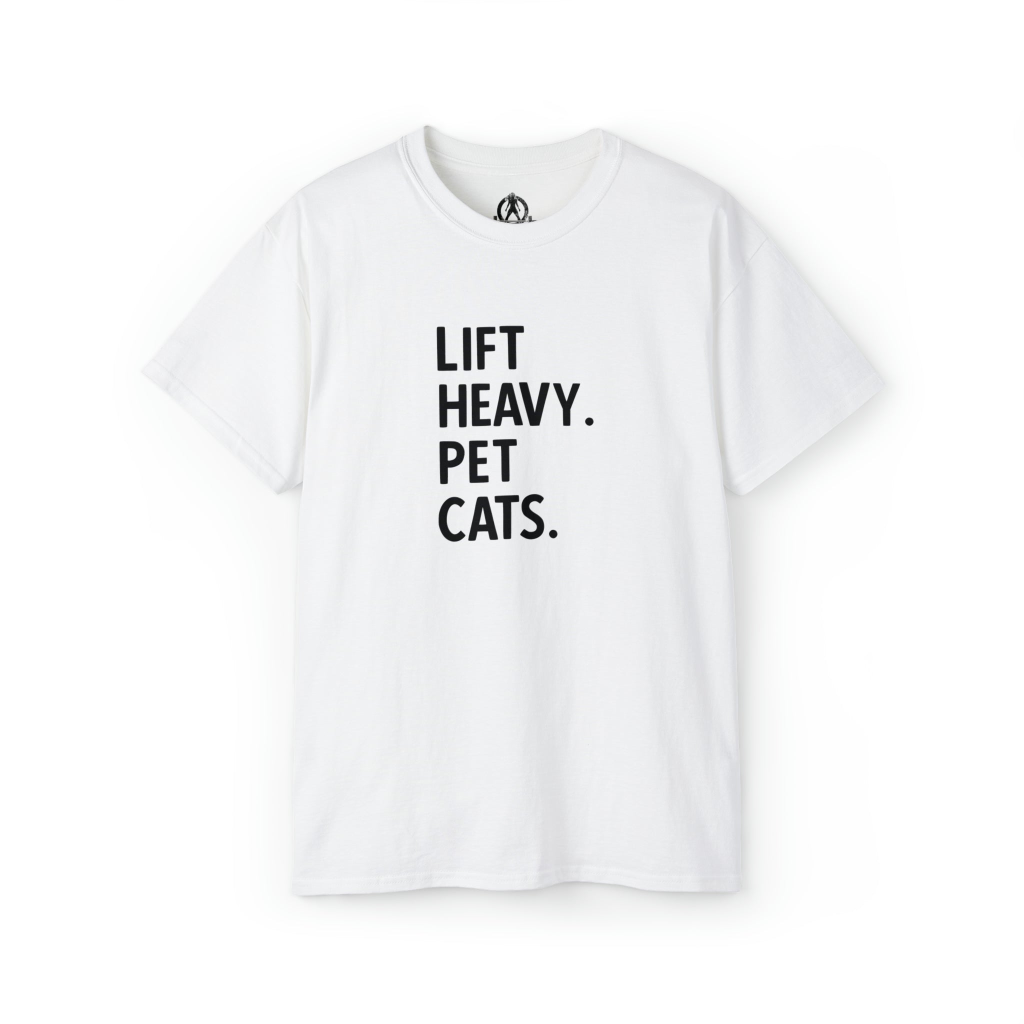 Lift Heavy Pet Cats - Unisex Ultra Cotton Tee - Black Logo