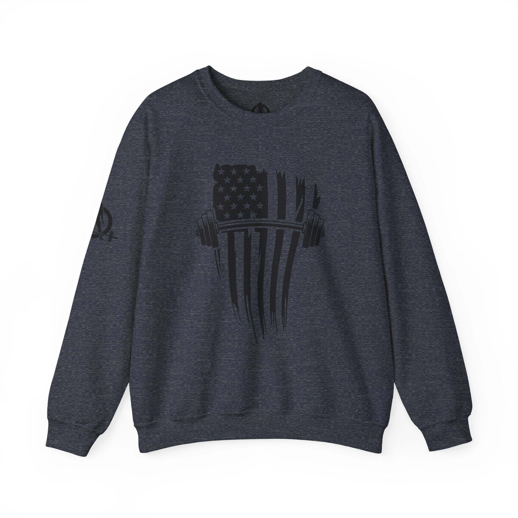 USA Barbell - Unisex Heavy Blend™ Crewneck Sweatshirt - Black Logo