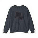 USA Barbell - Unisex Heavy Blend™ Crewneck Sweatshirt - Black Logo