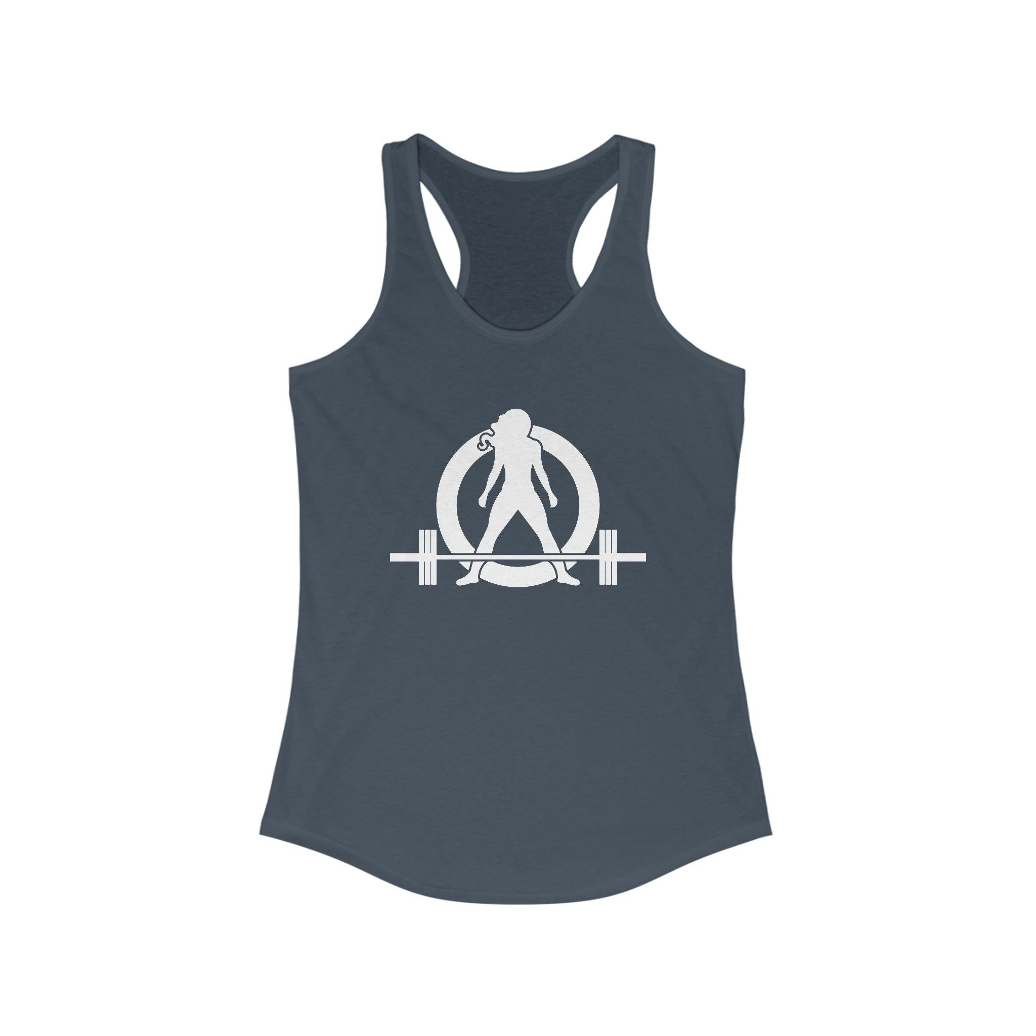 Kick Your Ass - Classic White Logo - Ideal Racerback Tank