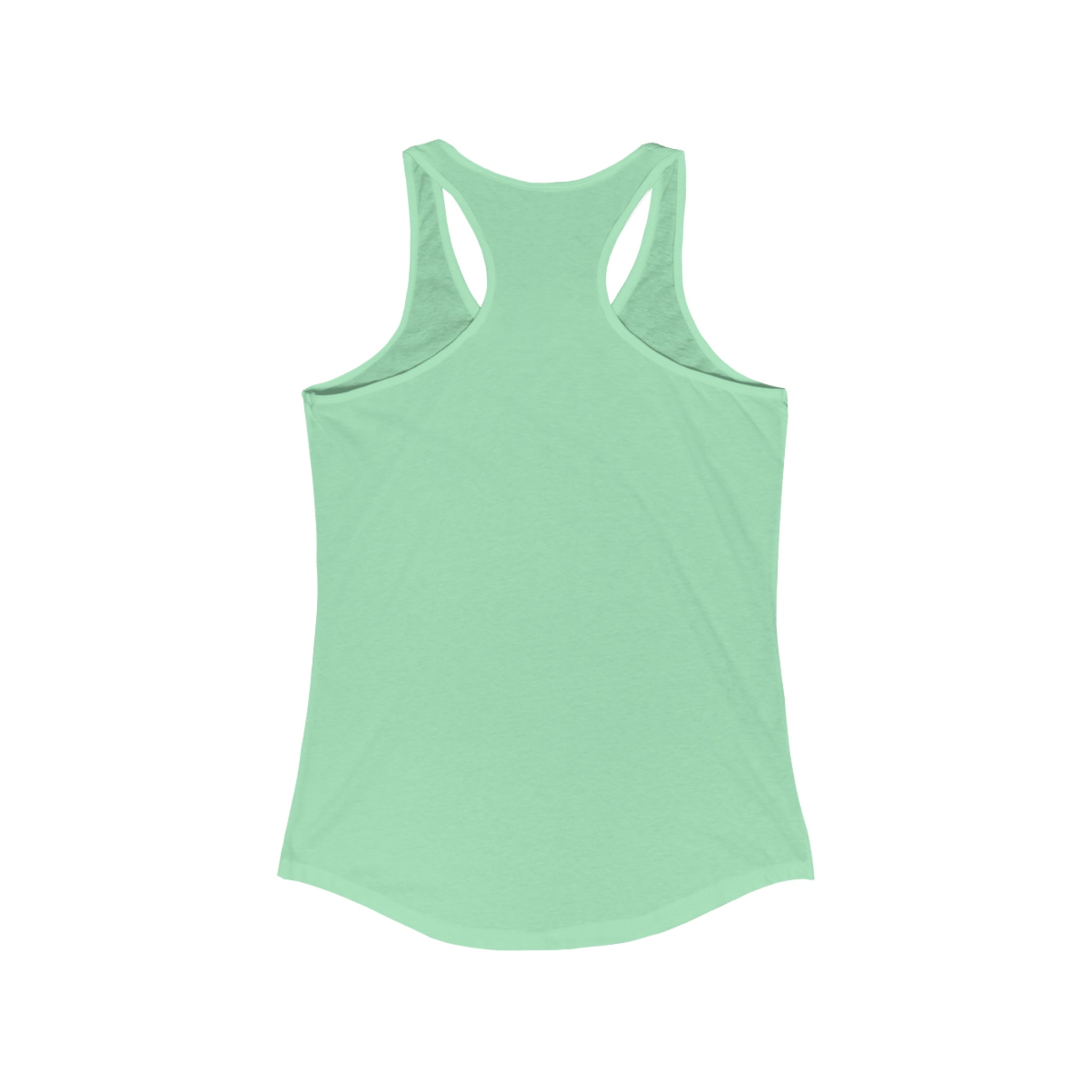 She is STRONG - Women's Ideal Racerback Tank - Black Font - Print on Front - Plain Back