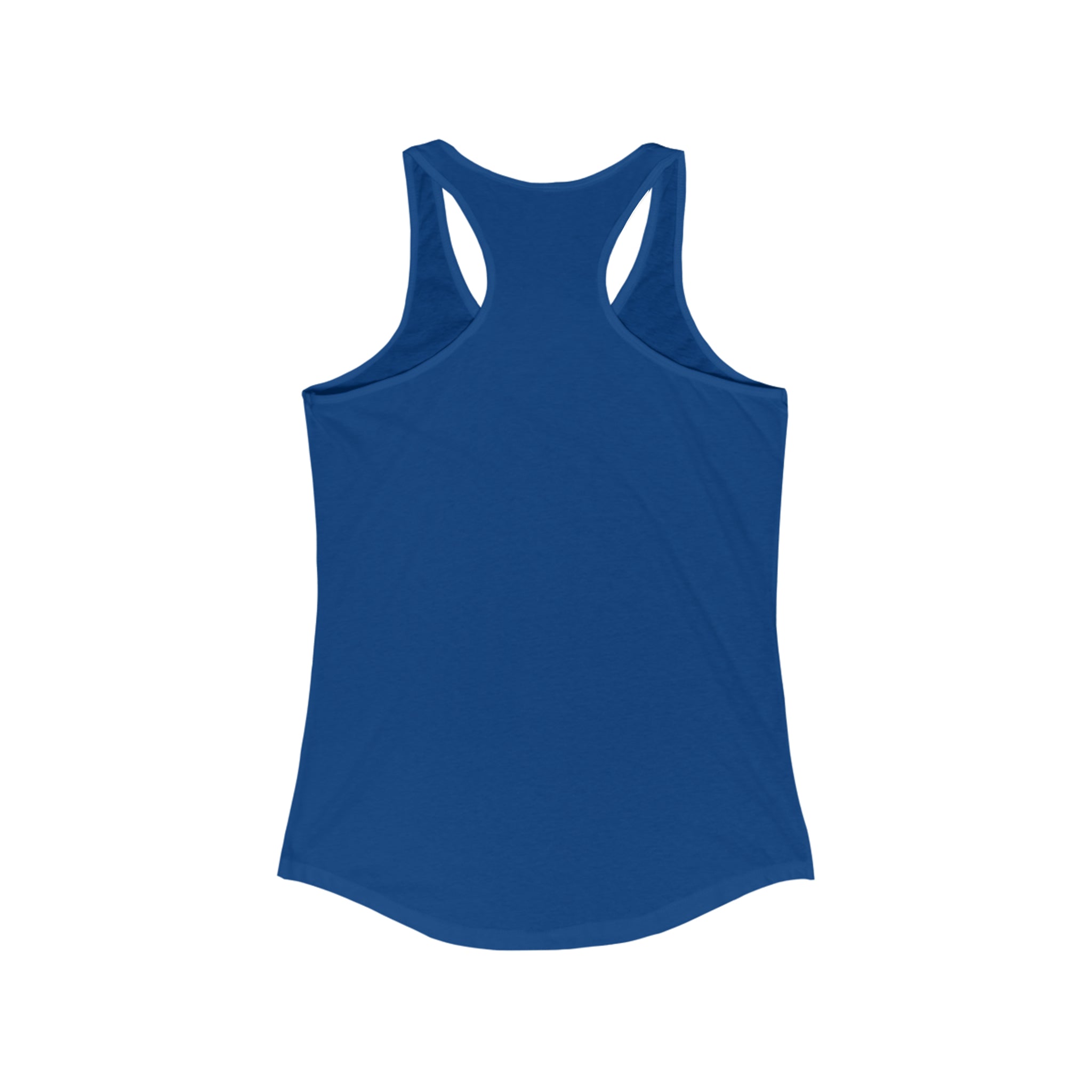 She is STRONG - Women's Ideal Racerback Tank - Black Font - Print on Front - Plain Back