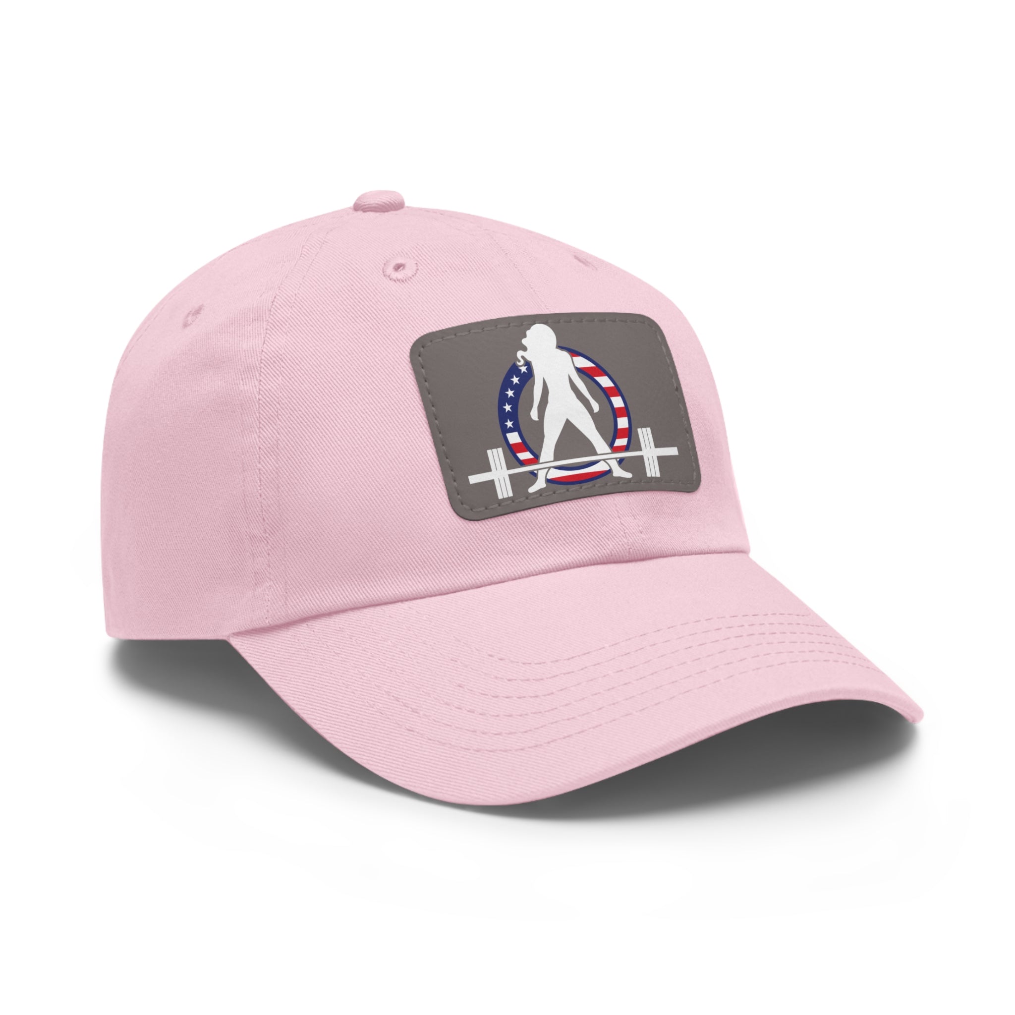 Dad Hat with Leather Patch (Rectangle) - USA Dark Logo