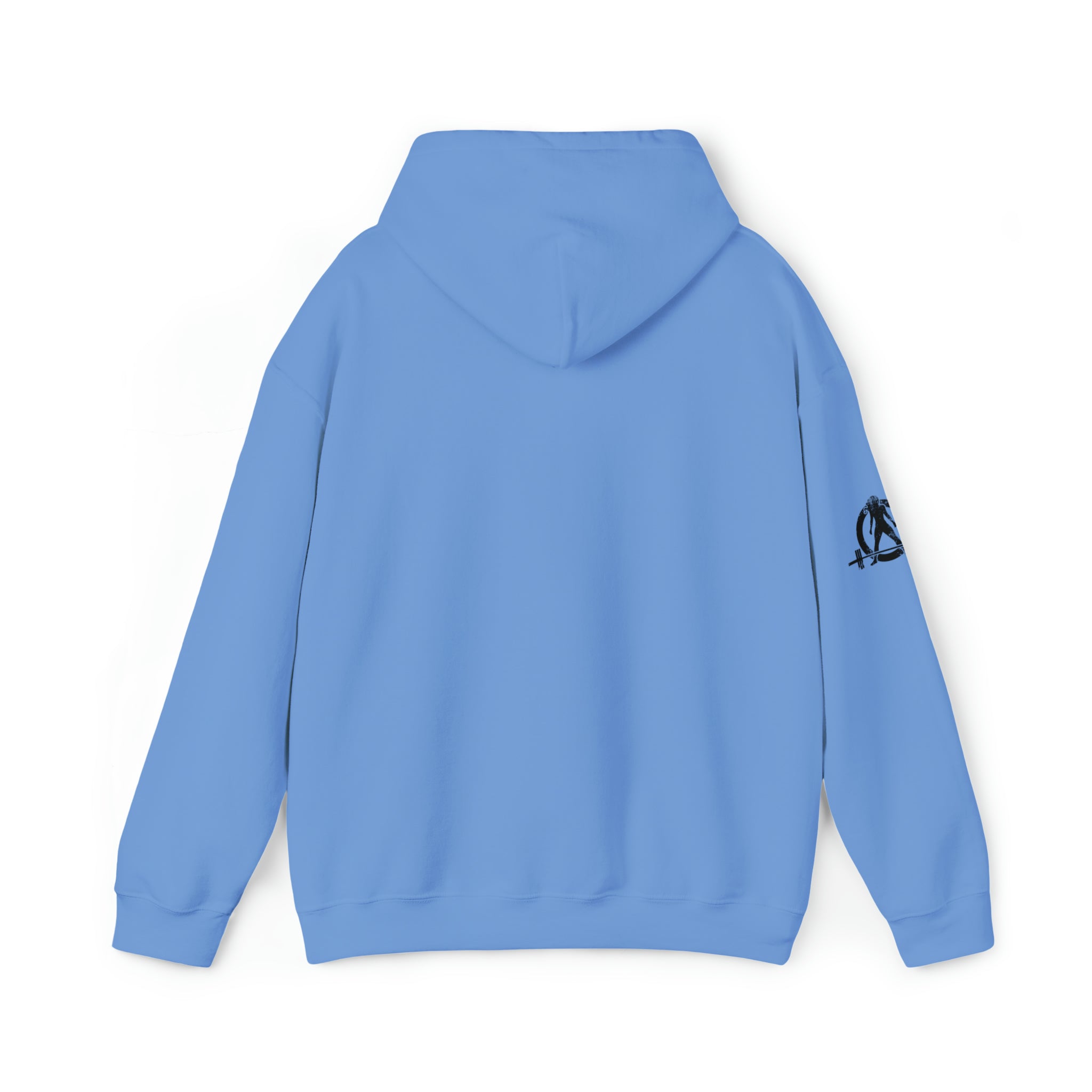 I Could Hip Thrust You - Unisex Heavy Blend Hooded Sweatshirt - Black Distressed Logo on Front & Right Sleeve