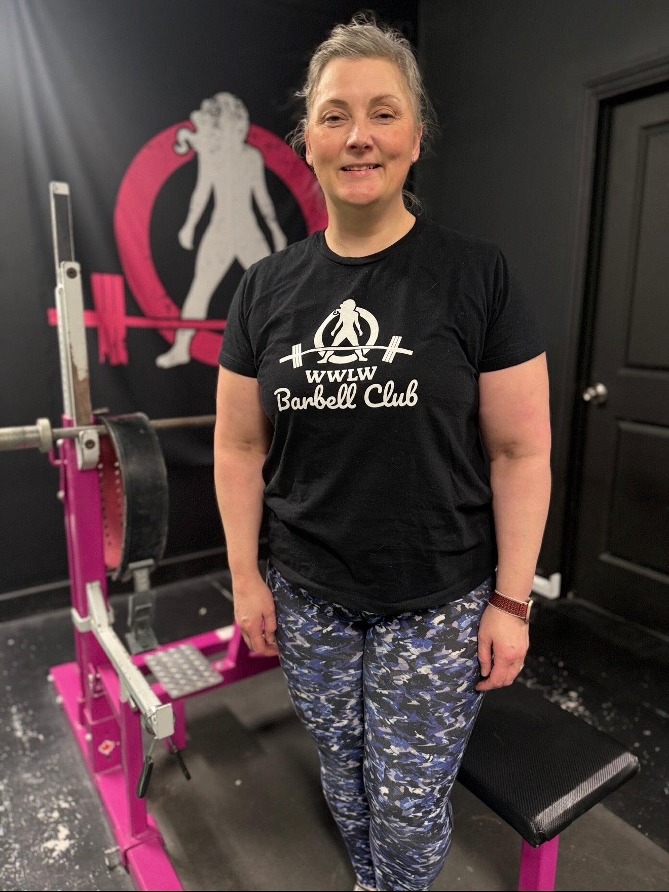 WWLW Barbell Club - Women's Softstyle Tee - White Logo