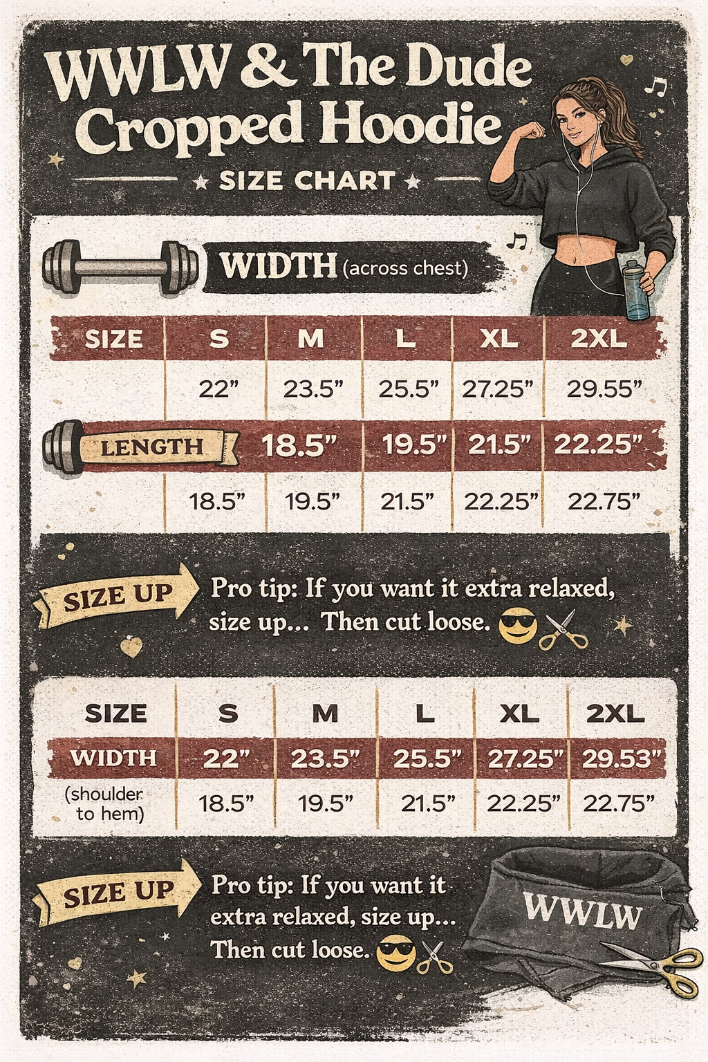 WWLW & The Dude - Cropped Hoodie 😎