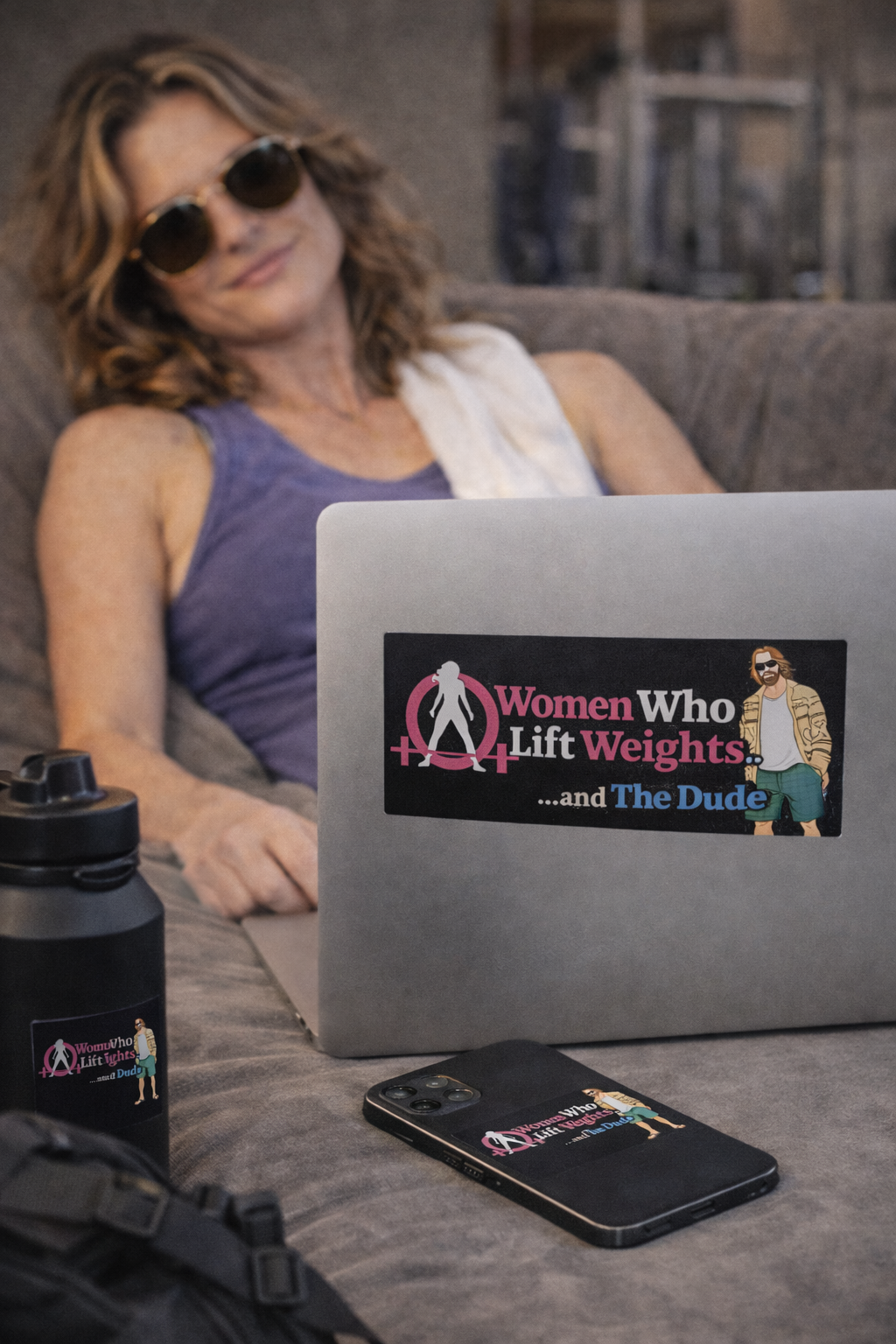 WWLW & The Dude — Kiss-Cut Stickers 😎