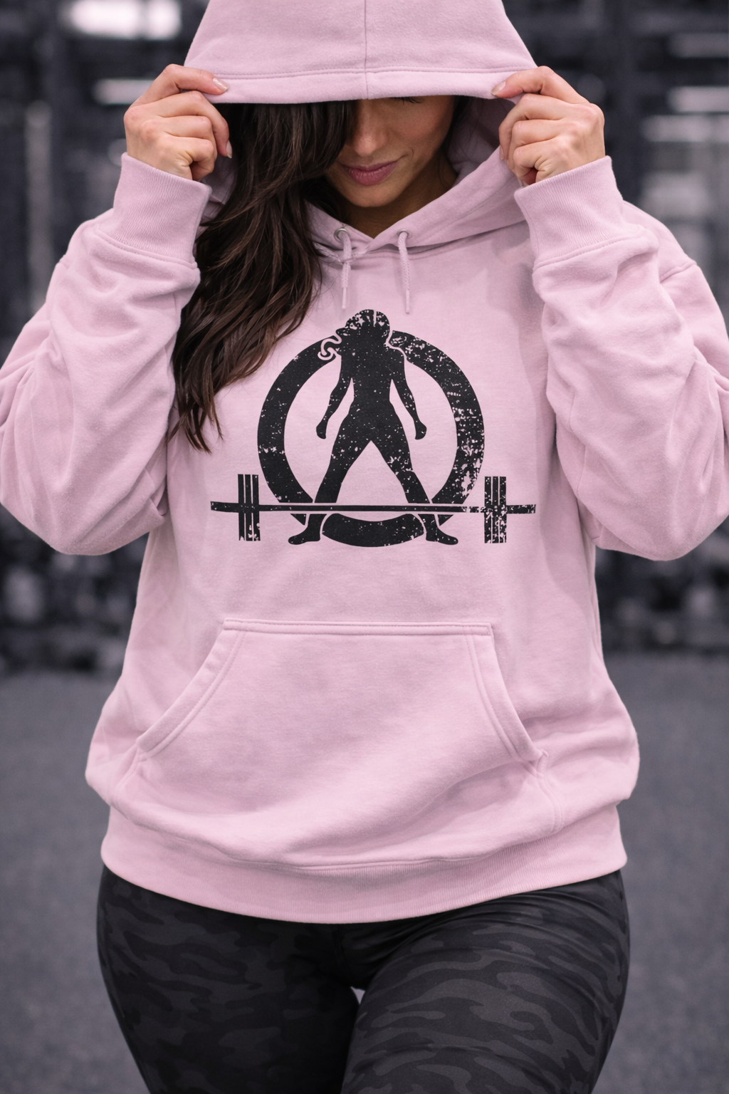 WWLW Distressed Black Logo Hoodie – Unisex Heavy Blend