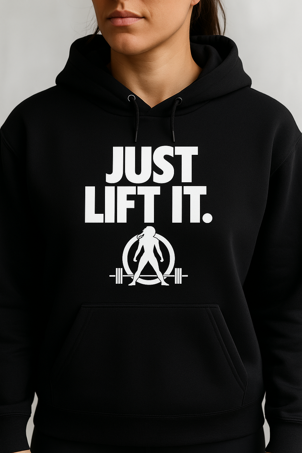 JUST LIFT IT. Hoodie – WWLW Edition - Front Logo Plain Back