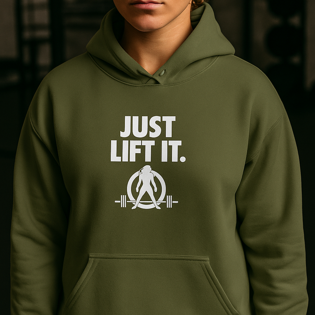 JUST LIFT IT. Hoodie – WWLW Edition - Front Logo Plain Back