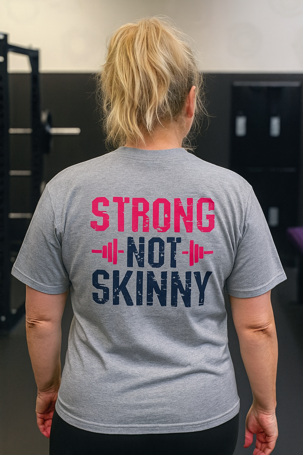 Strong Not Skinny - Unisex Ultra Cotton Tee - Color Distressed Logo