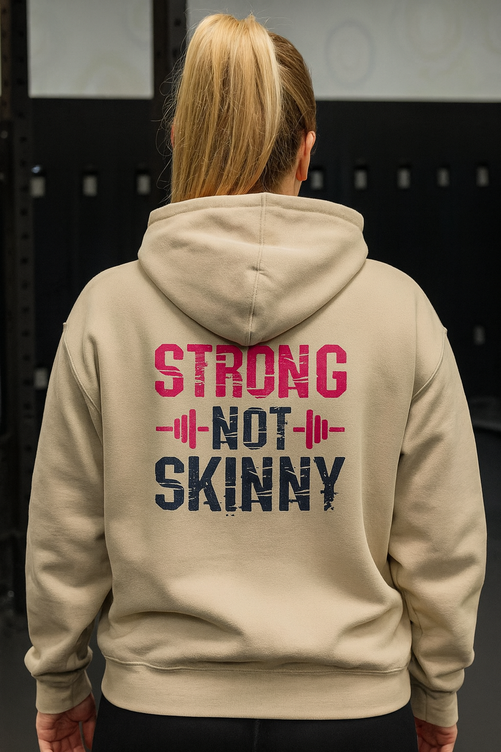 Strong Not Skinny – Unisex Heavy Blend™ Hooded Sweatshirt (Color Distressed Logo)