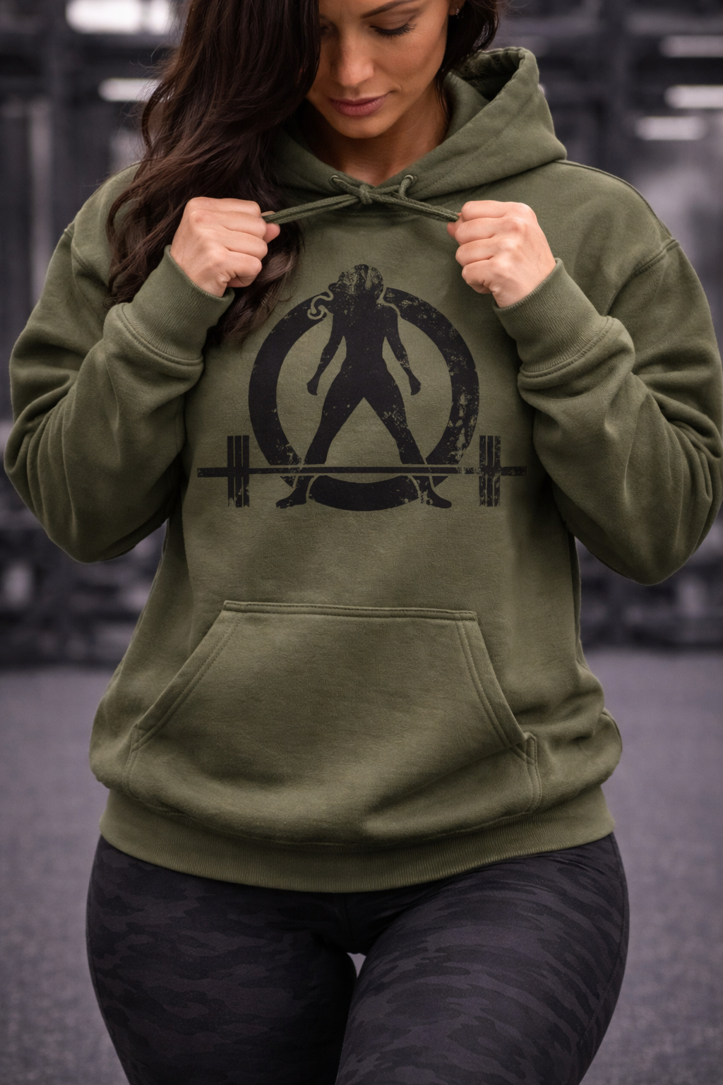 WWLW Distressed Black Logo Hoodie – Unisex Heavy Blend