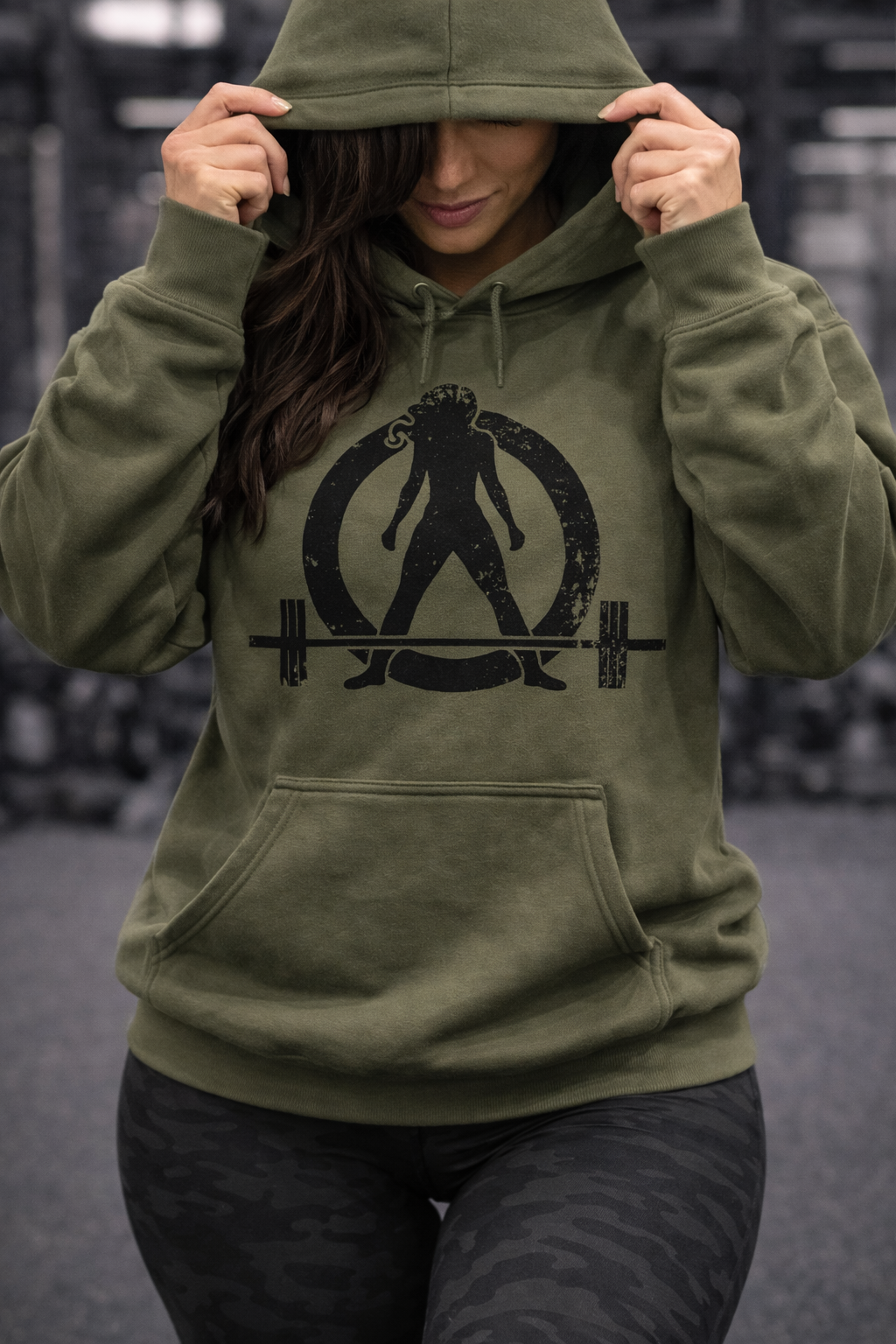WWLW Distressed Black Logo Hoodie – Unisex Heavy Blend