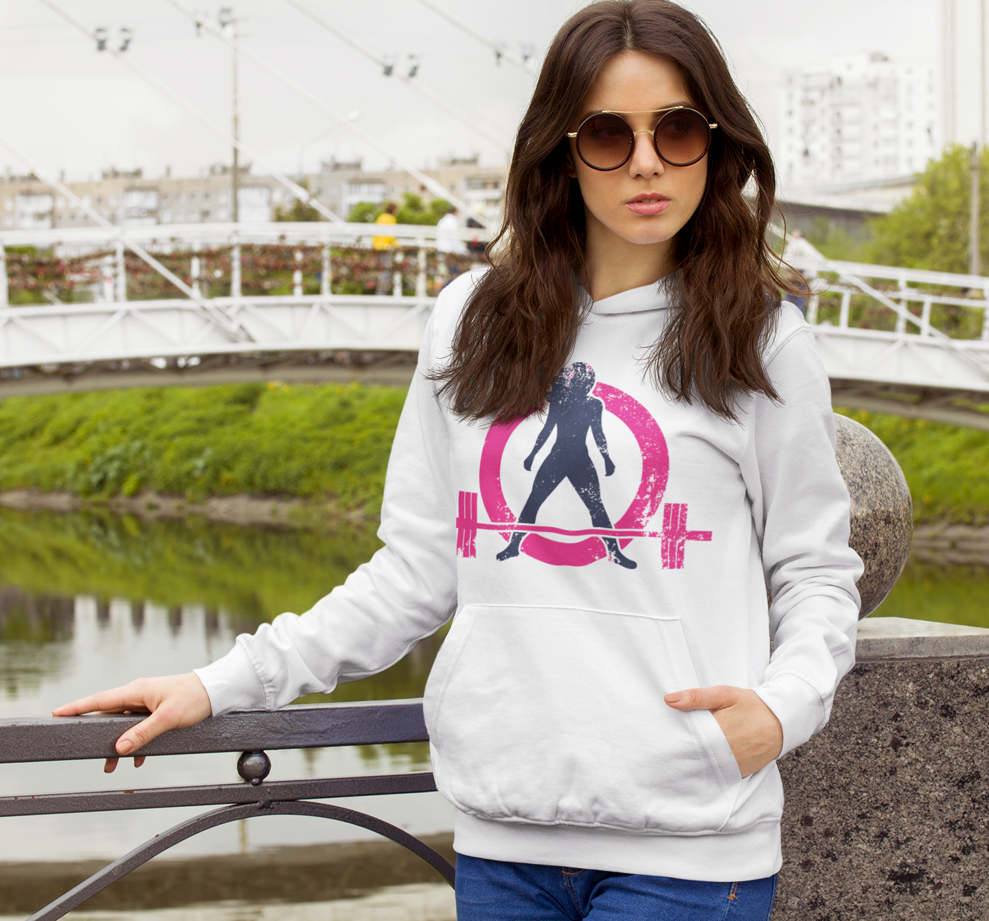 Distressed Logo - Unisex Heavy Blend Hooded Sweatshirt - Color Logo Inverted  (BEST SELLER)