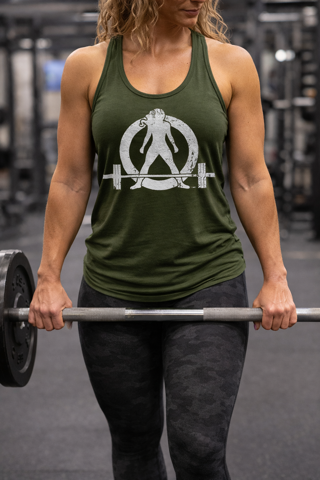 WWLW Distressed White Logo - Racer Back Tank Top - Women's Ideal Racerback Tank - Plain Back