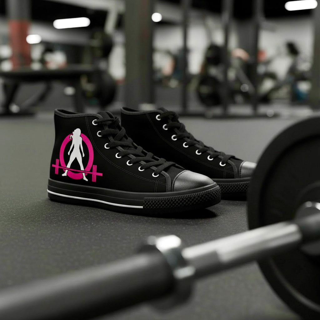 WWLW Women’s Black High-Top Sneakers (Classic Color Logo)