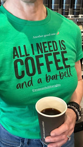 Coffee & A Barbell - Women's Softstyle Tee - Front Logo