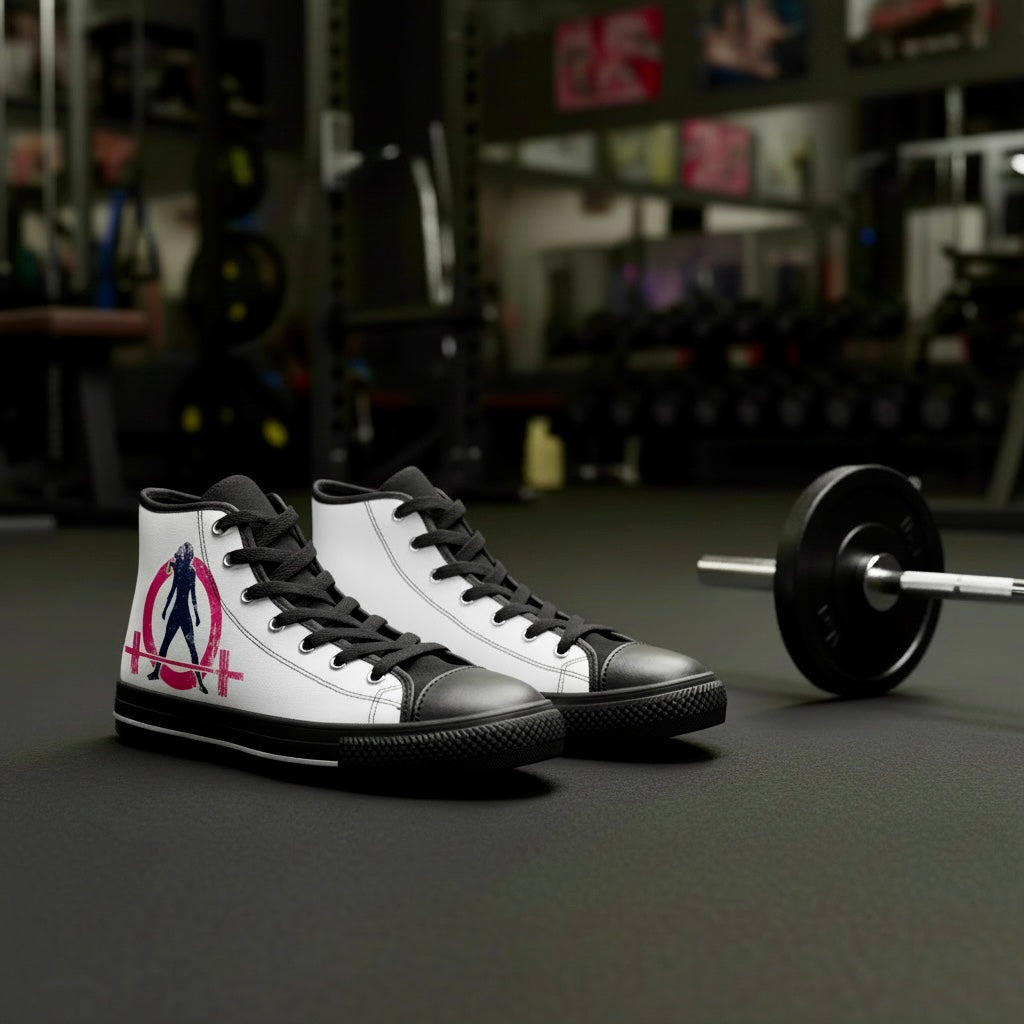 Women's Classic Sneakers - White - Classic Distressed Logo