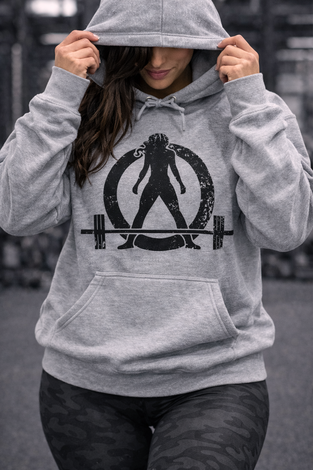WWLW Distressed Black Logo Hoodie – Unisex Heavy Blend