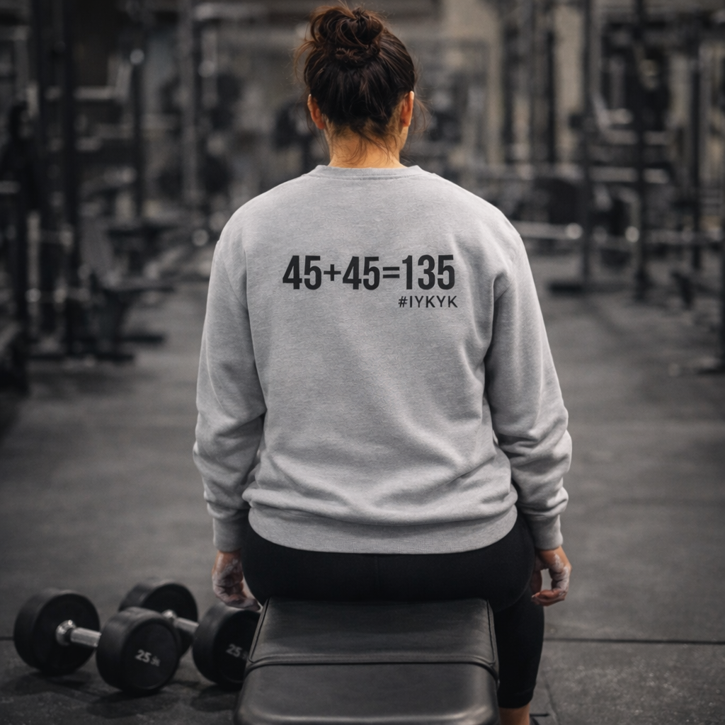 45 + 45 = 135 - Unisex Classic Long Sleeve T-Shirt - Black Print on Front & Back
